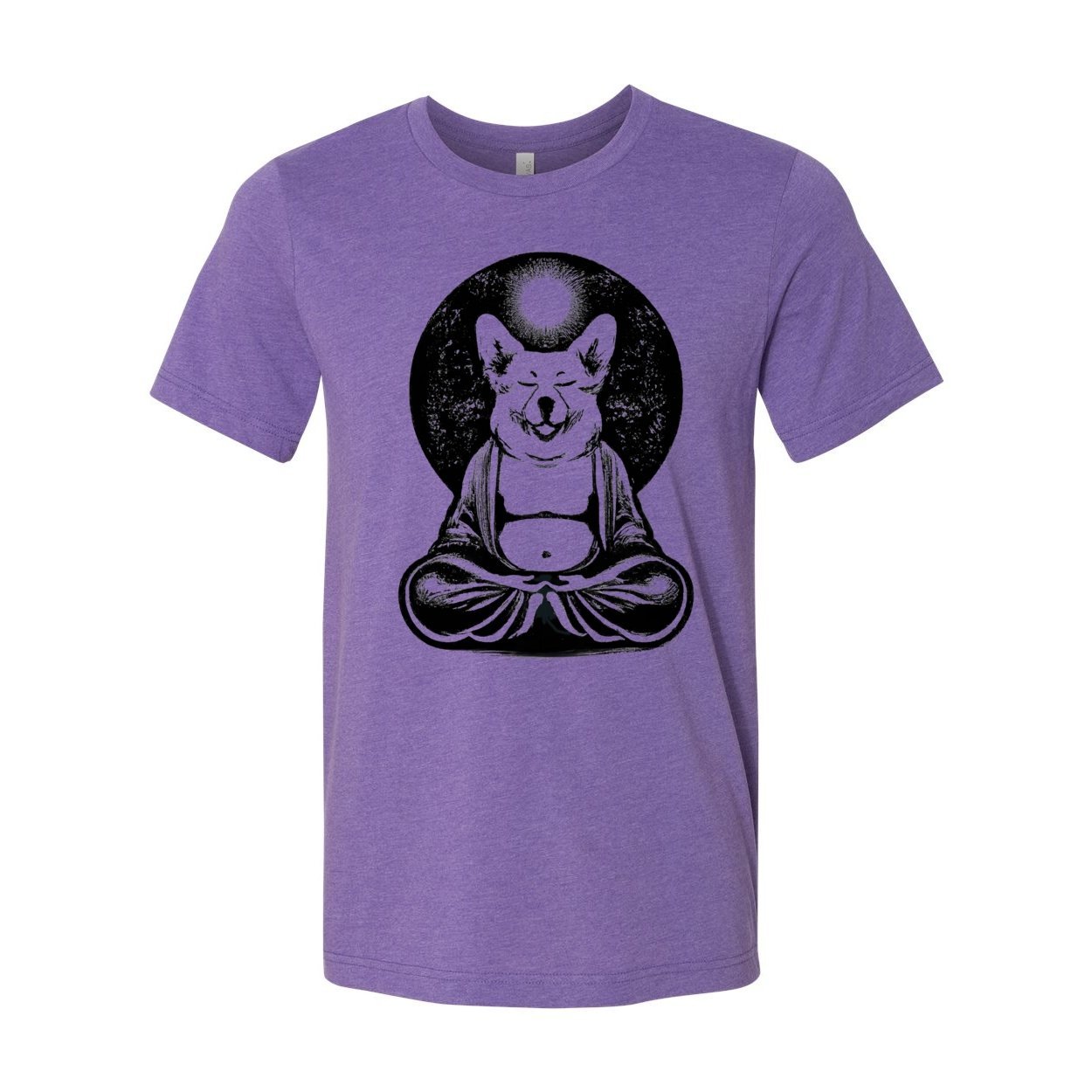 Meditating Zen Corgi at Peace with the Universe | Cute Kawaii Dog-Lover Pet Gift | Unisex Cotton T-Shirt