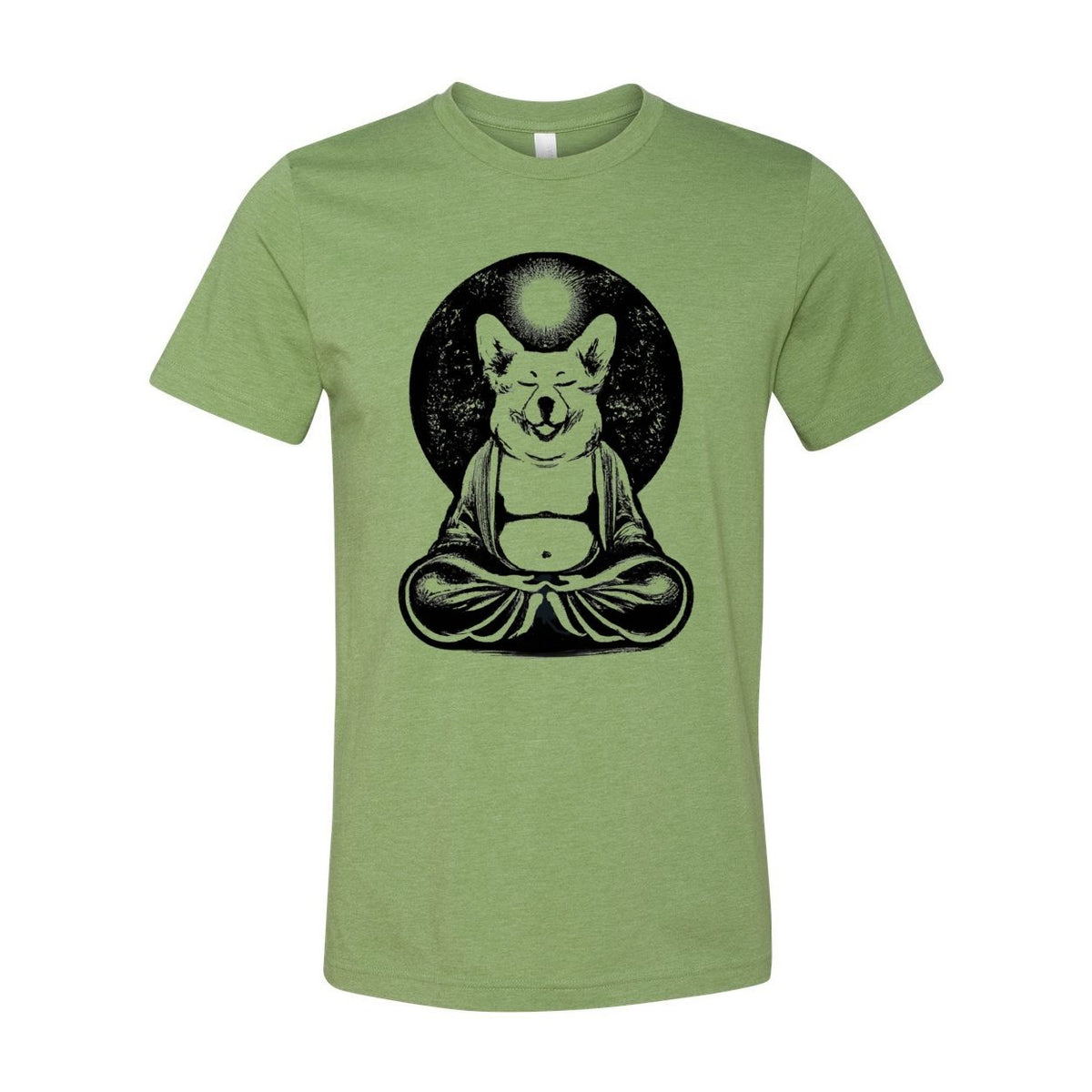 Meditating Zen Corgi at Peace with the Universe | Cute Kawaii Dog-Lover Pet Gift | Unisex Cotton T-Shirt