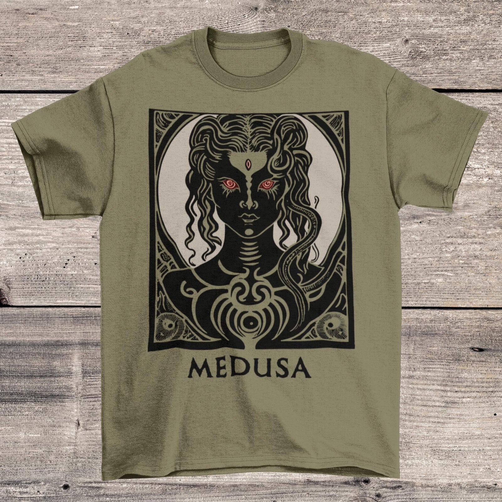 Medusa, Mesmerizing Beauty | Feminine Desire and Power | Greek Mythology Graphic Art T-Shirt