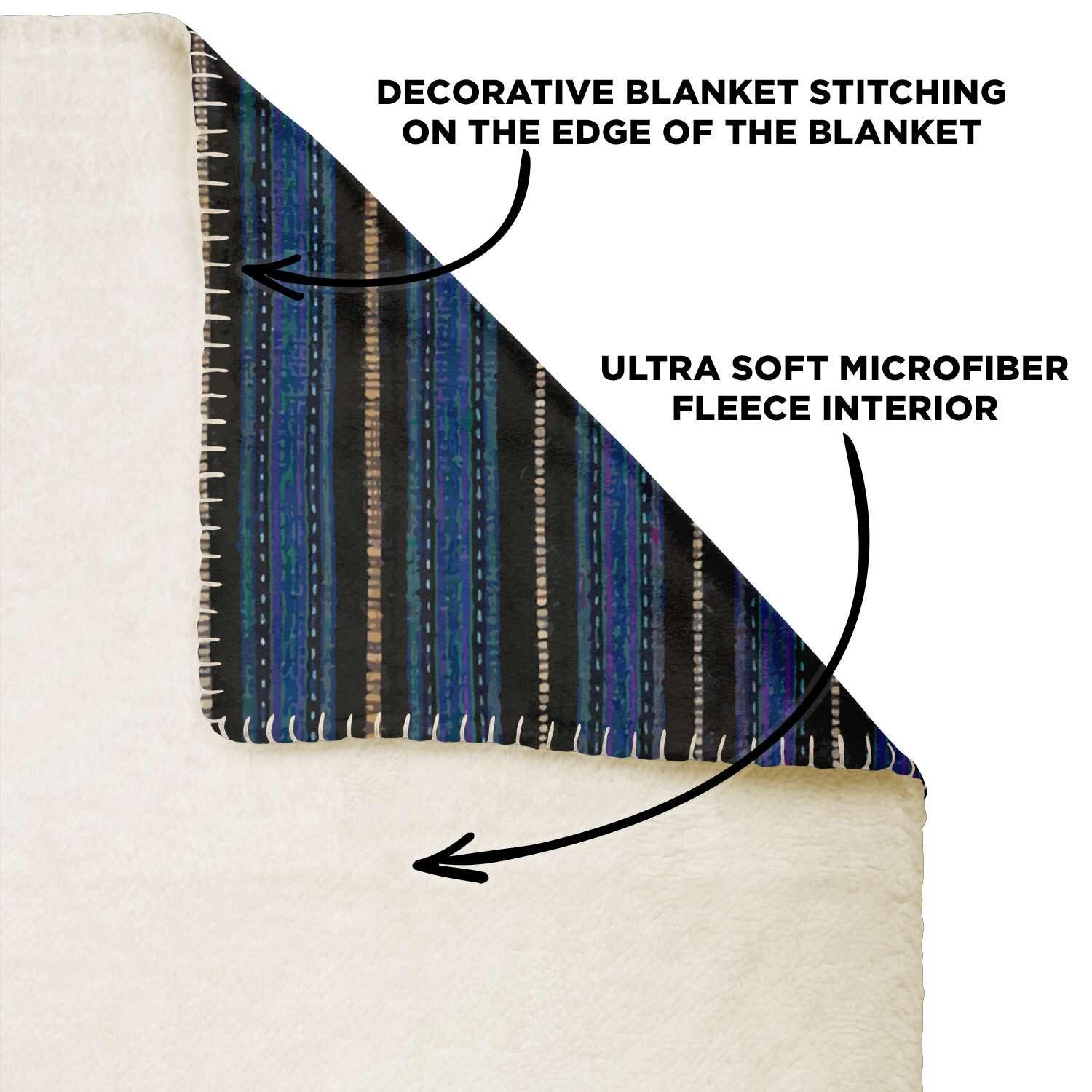 MIAO ANTIQUE WEAVING DESIGN | Sherpa Fleece Blanket