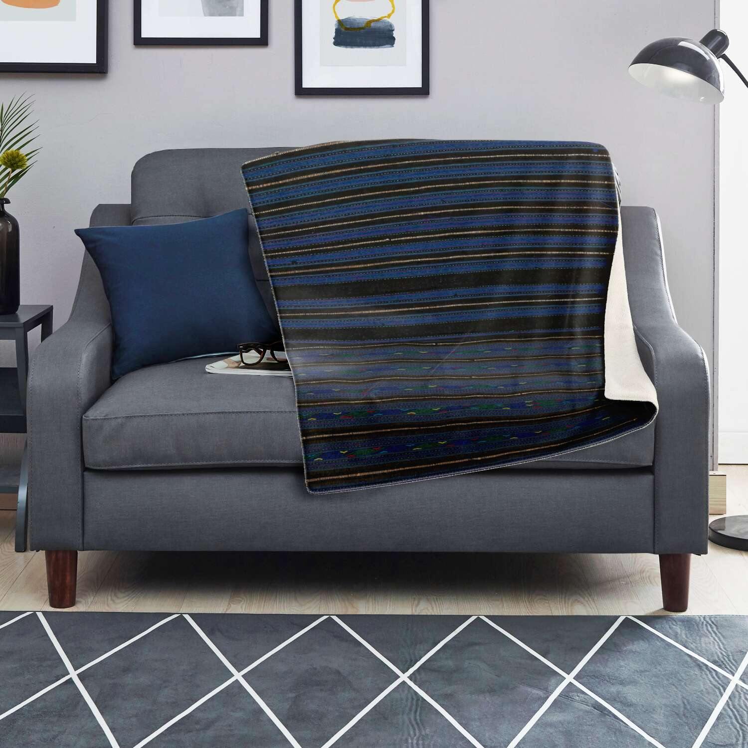 MIAO ANTIQUE WEAVING DESIGN | Sherpa Fleece Blanket