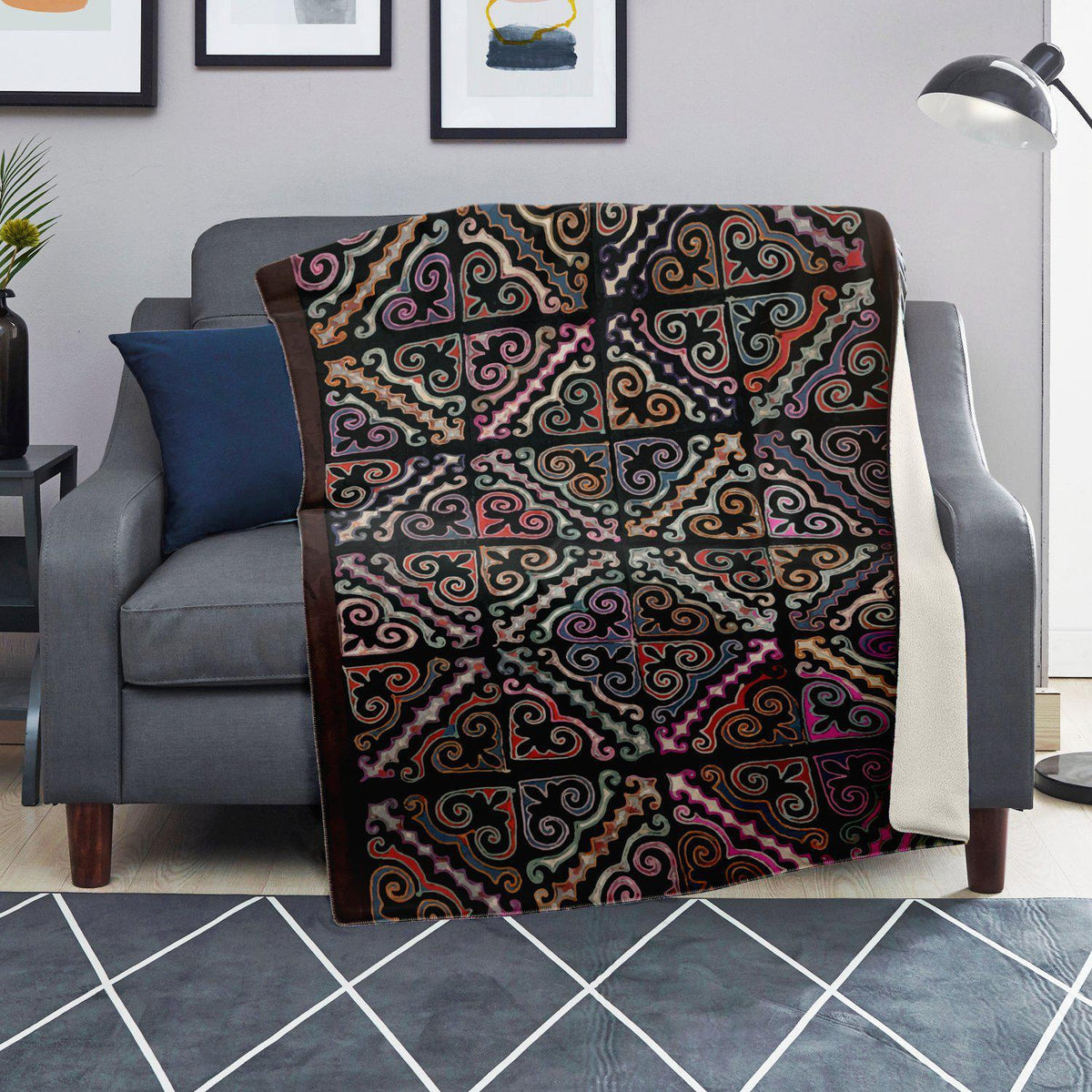 MIAO CULTURE 19TH-CENTURY DESIGN | Sherpa Fleece Blanket