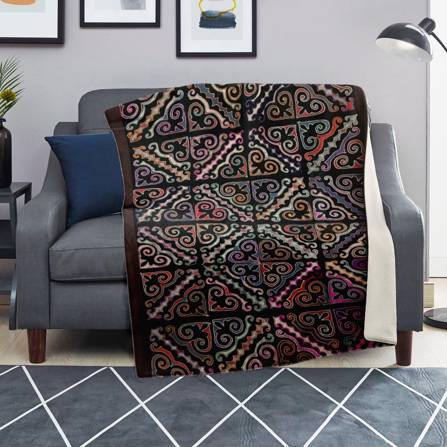 MIAO CULTURE 19TH-CENTURY DESIGN | Sherpa Fleece Blanket