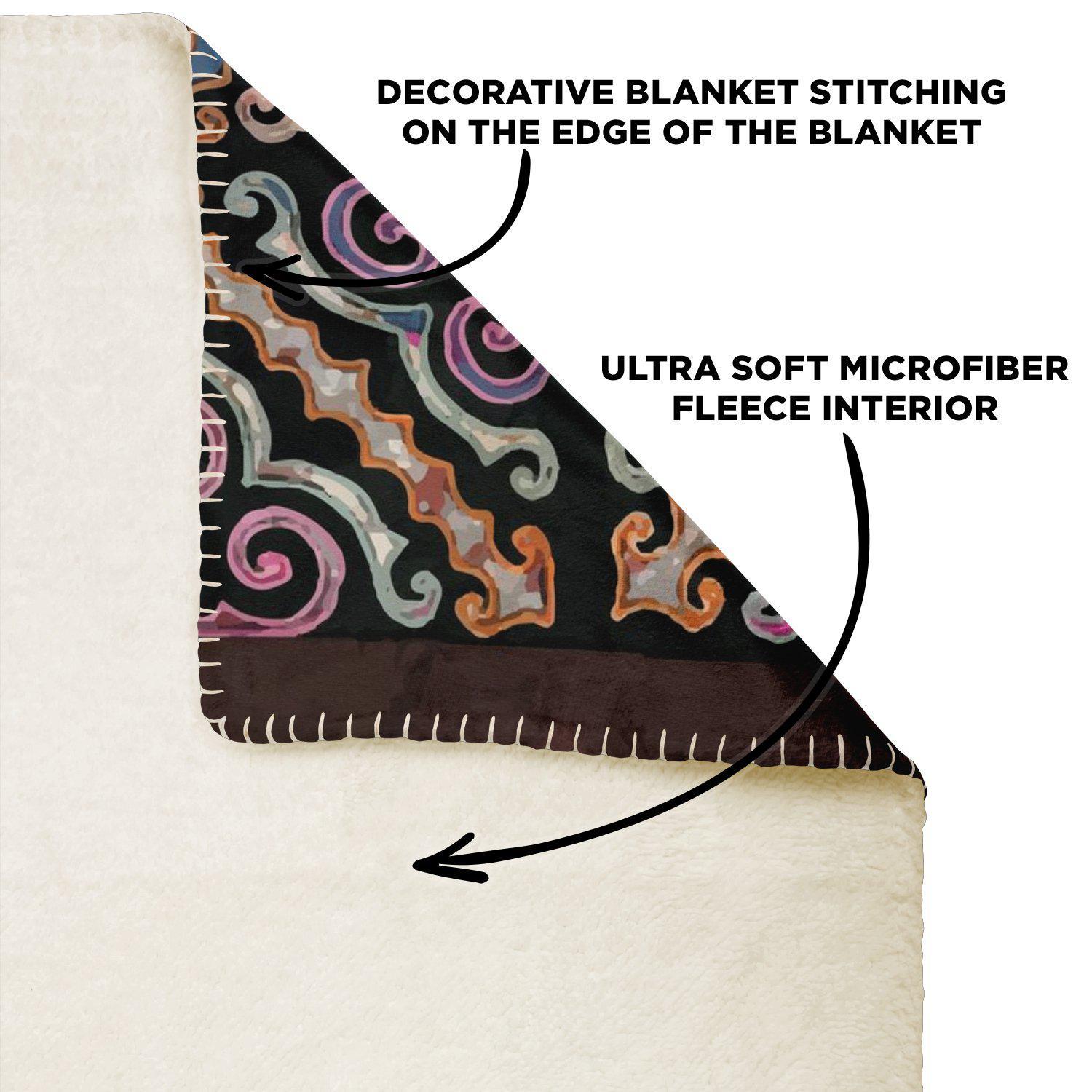 MIAO CULTURE 19TH-CENTURY DESIGN | Sherpa Fleece Blanket