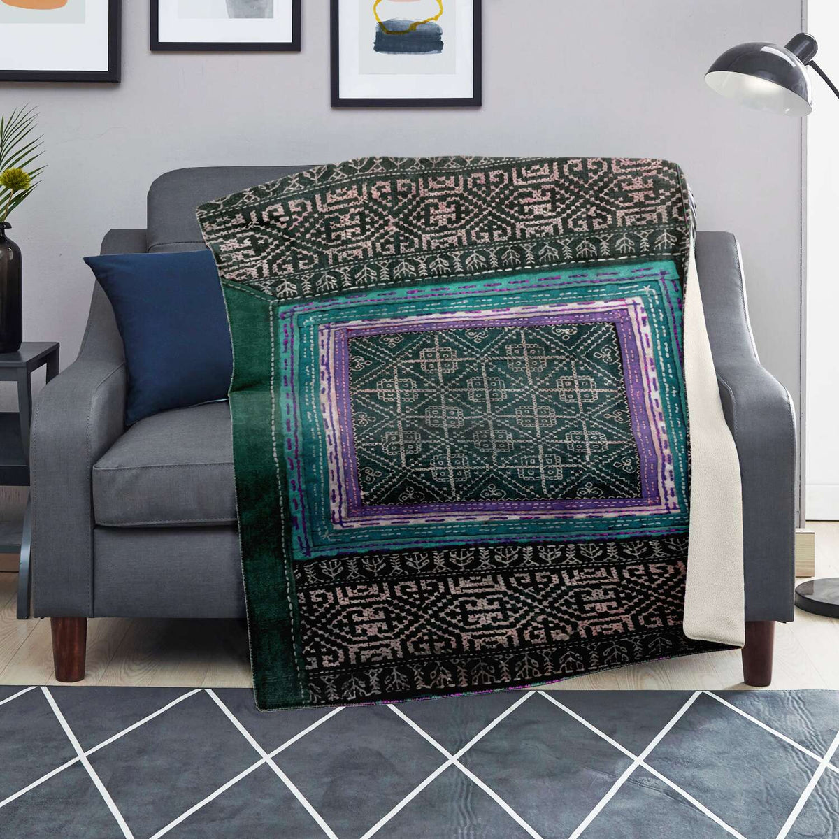 MIAO CULTURE 19TH-CENTURY DESIGN | Sherpa Fleece Blanket