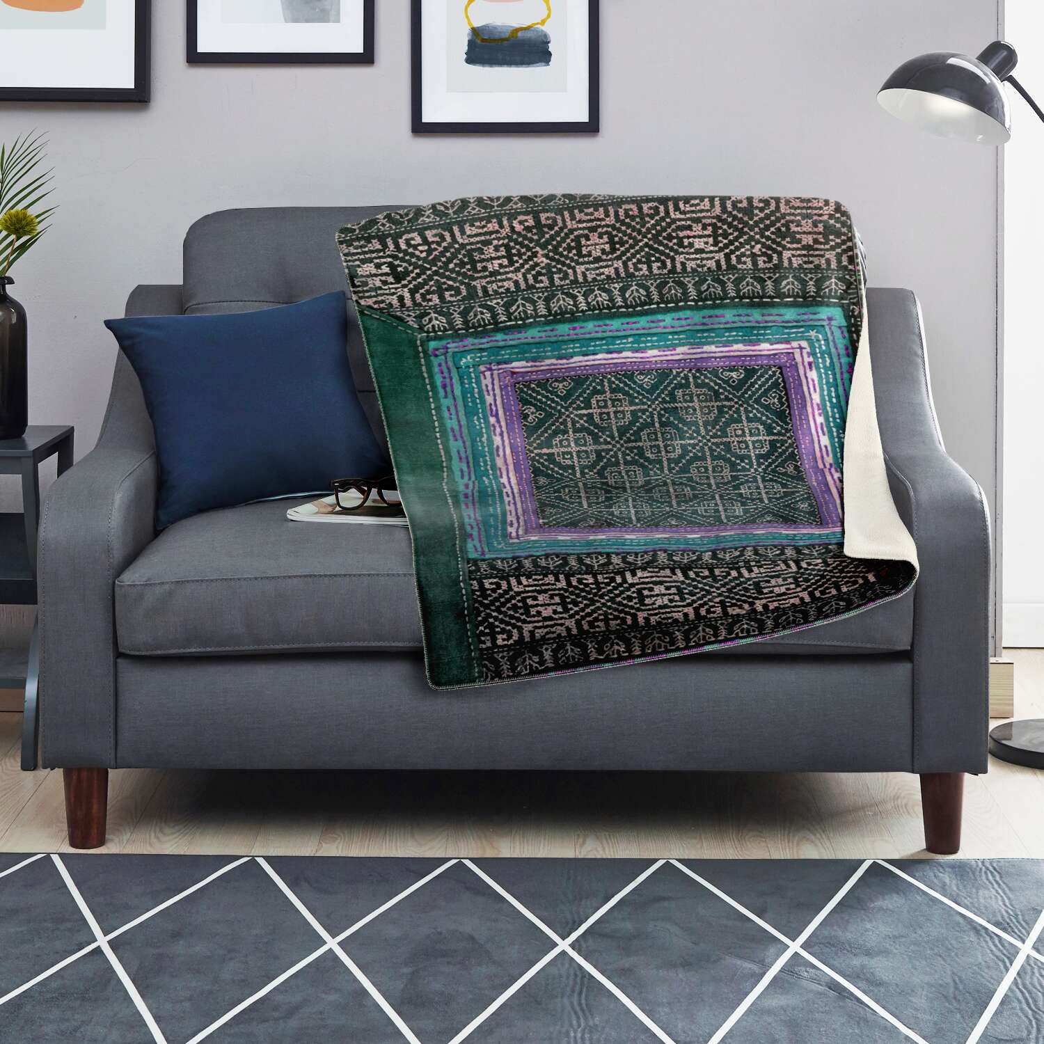 MIAO CULTURE 19TH-CENTURY DESIGN | Sherpa Fleece Blanket