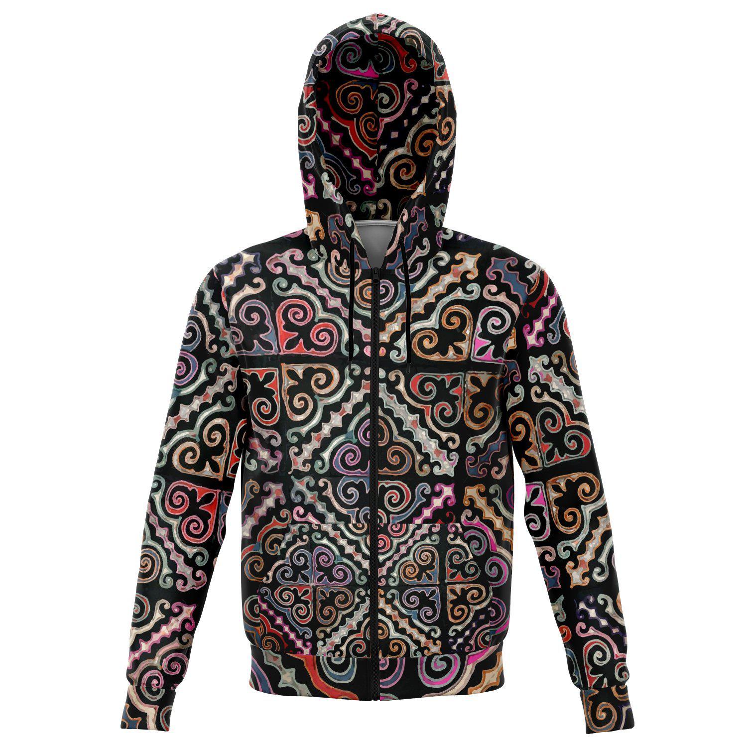 Tribal Hoodie Miao Culture Traditional | Unisex Tribal Hoodie