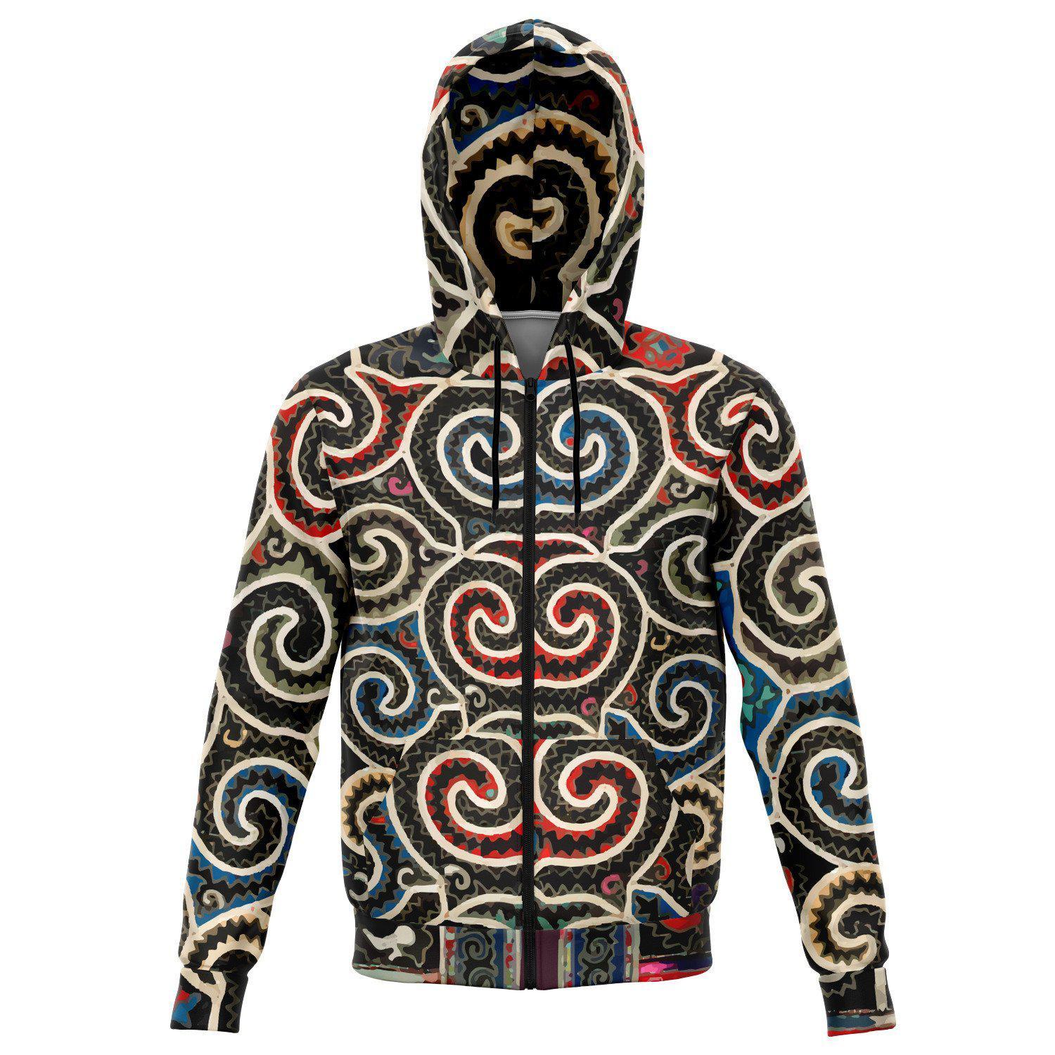 Tribal Hoodie XS Miao Culture Traditional | Unisex Tribal Hoodie