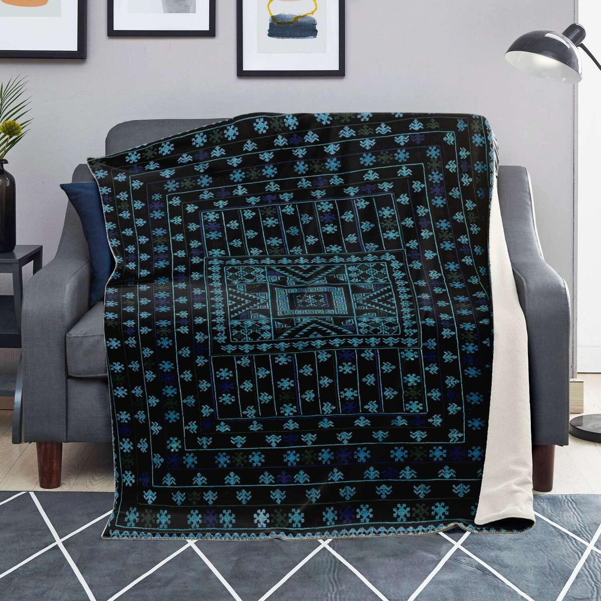 MIAO CULTURE TRADITIONAL WOVEN DESIGN | Sherpa Fleece Blanket