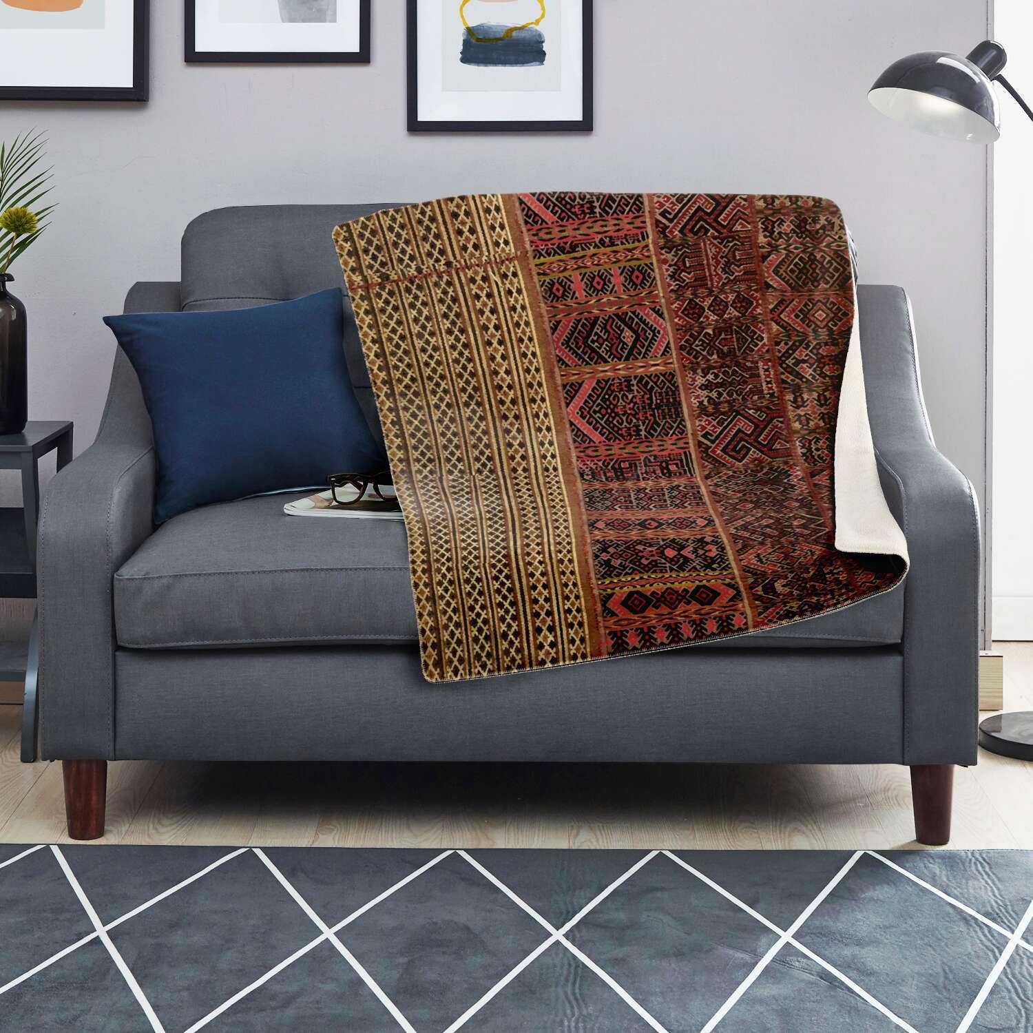 MIAO CULTURE TRADITIONAL WOVEN DESIGN | Sherpa Fleece Blanket