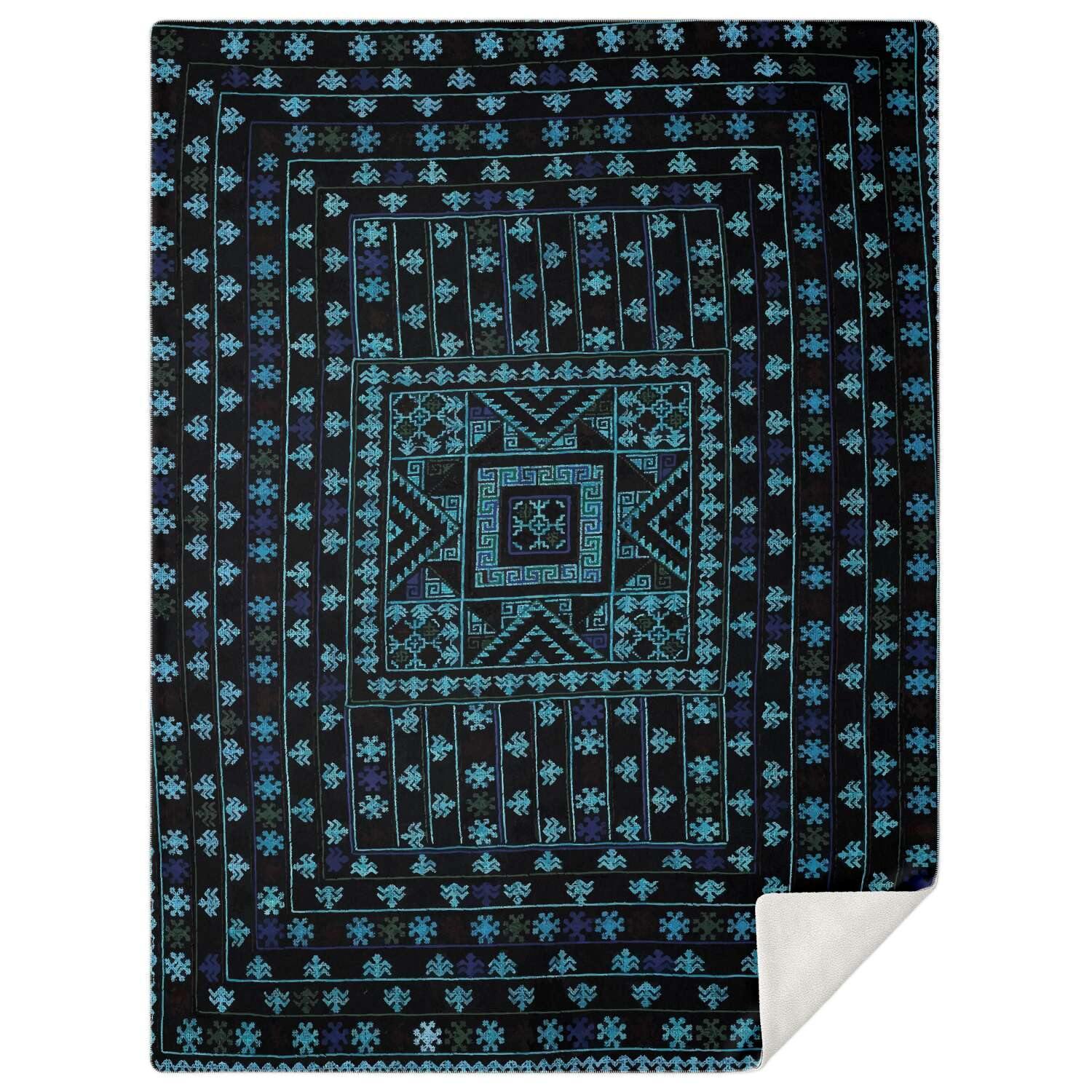 MIAO CULTURE TRADITIONAL WOVEN DESIGN | Sherpa Fleece Blanket