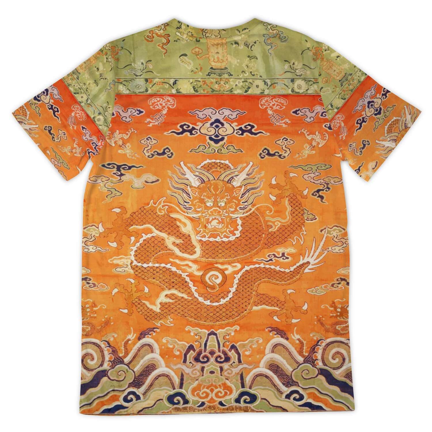 AOP T-Shirt Ming Dynasty East Asian Chinese Taoist Dragon Serpent Mystical Antique Vintage Graphic Art All-Over-Print T-Shirt