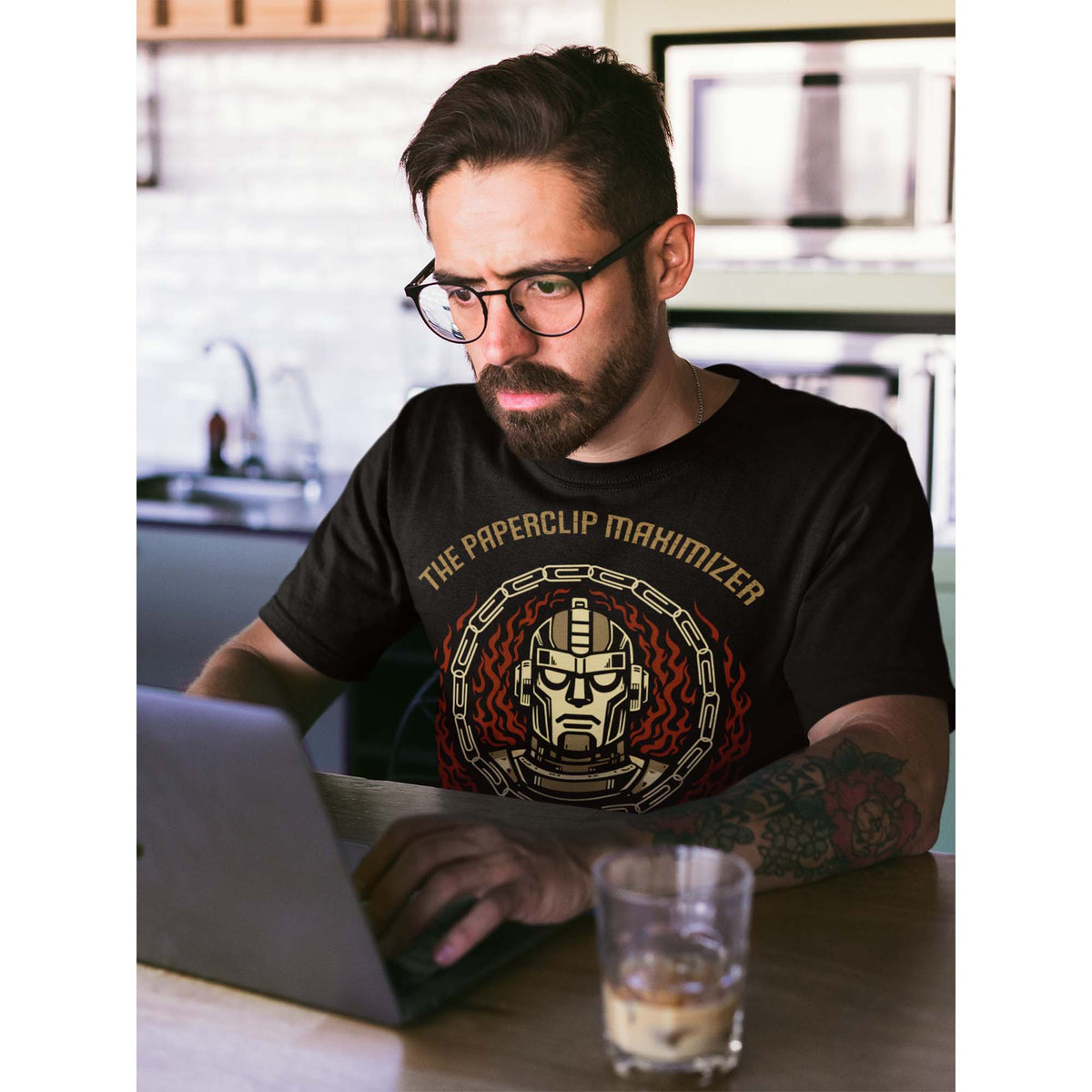 Paperclip Maximizer AI Alignment Apocalypse | Artificial Intelligence Tech Nihilism | Human Extinction Graphic Art T-Shirt