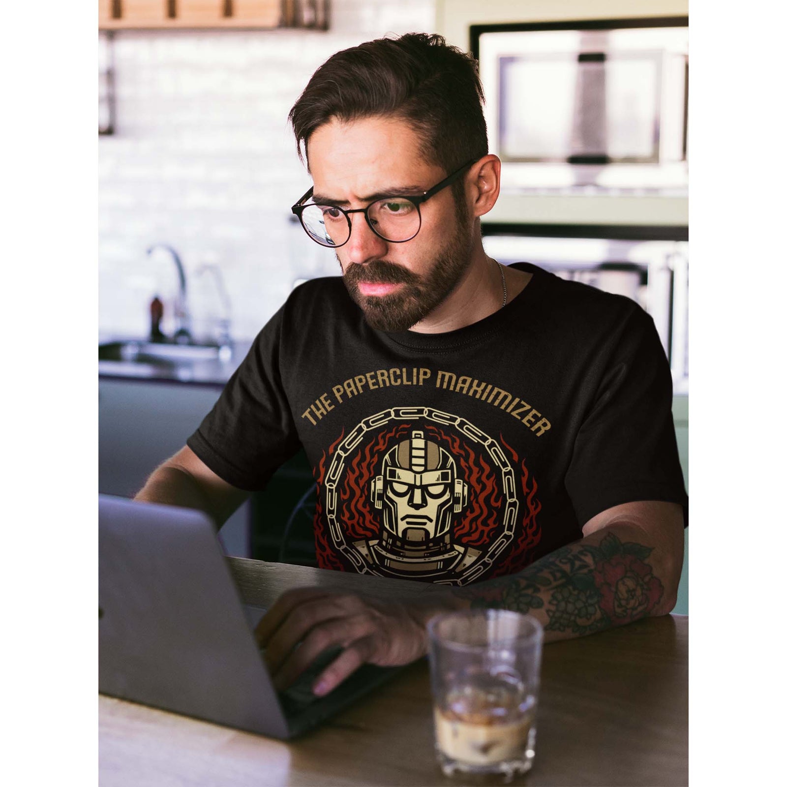 Paperclip Maximizer AI Alignment Apocalypse | Artificial Intelligence Tech Nihilism | Human Extinction Graphic Art T-Shirt