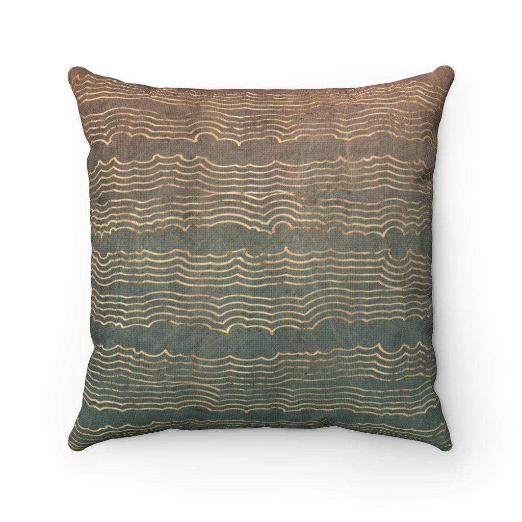 Modern Ikebana-Inspired Tribal Japanese Pillow | Throw Pillows
