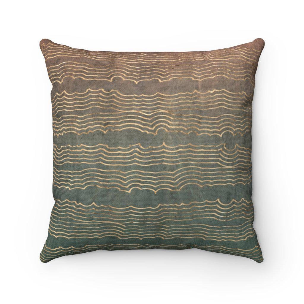 Modern Ikebana-Inspired Tribal Japanese Pillow | Throw Pillows