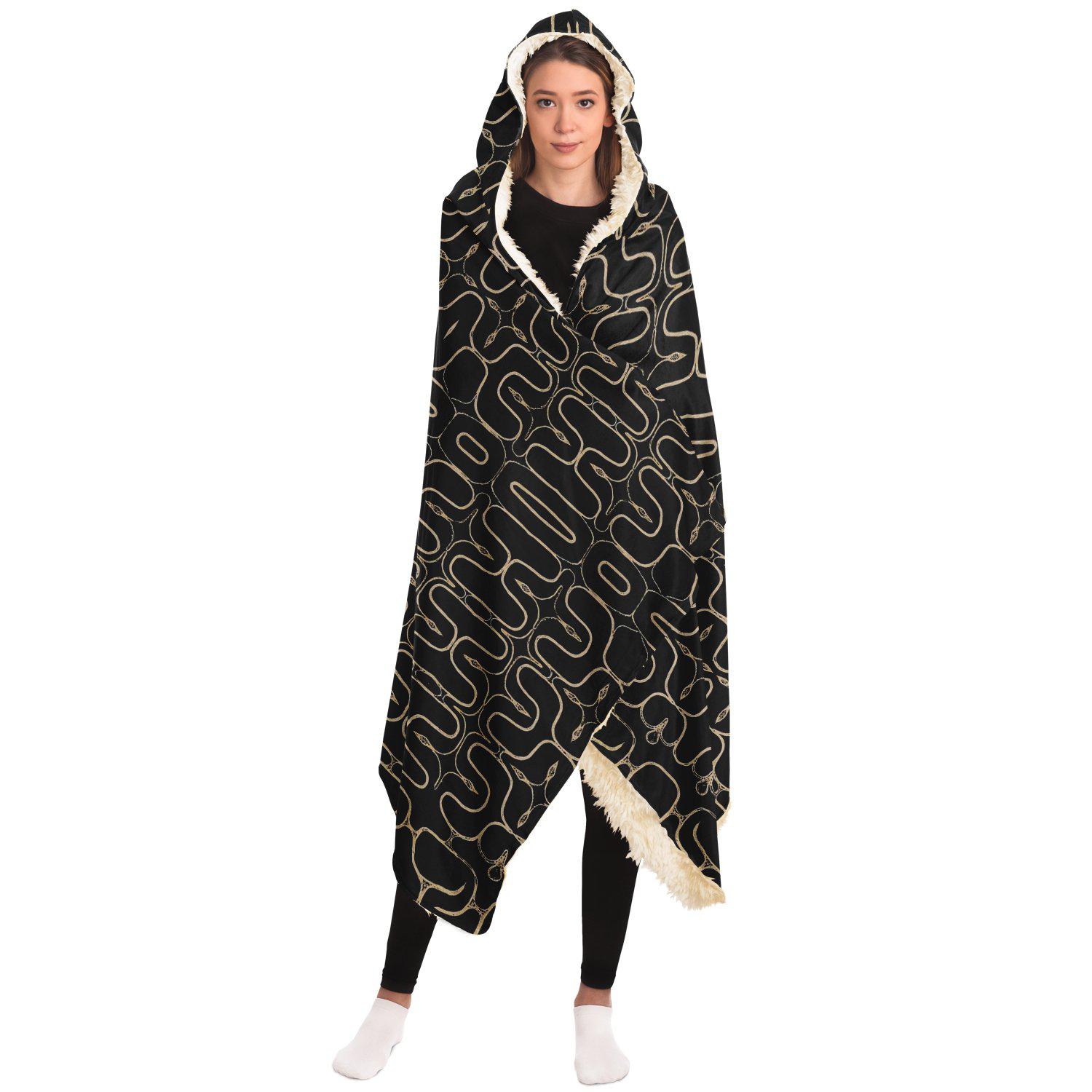 Hooded Blanket - AOP Modern Kimono  Hooded Blanket Design (Japan)