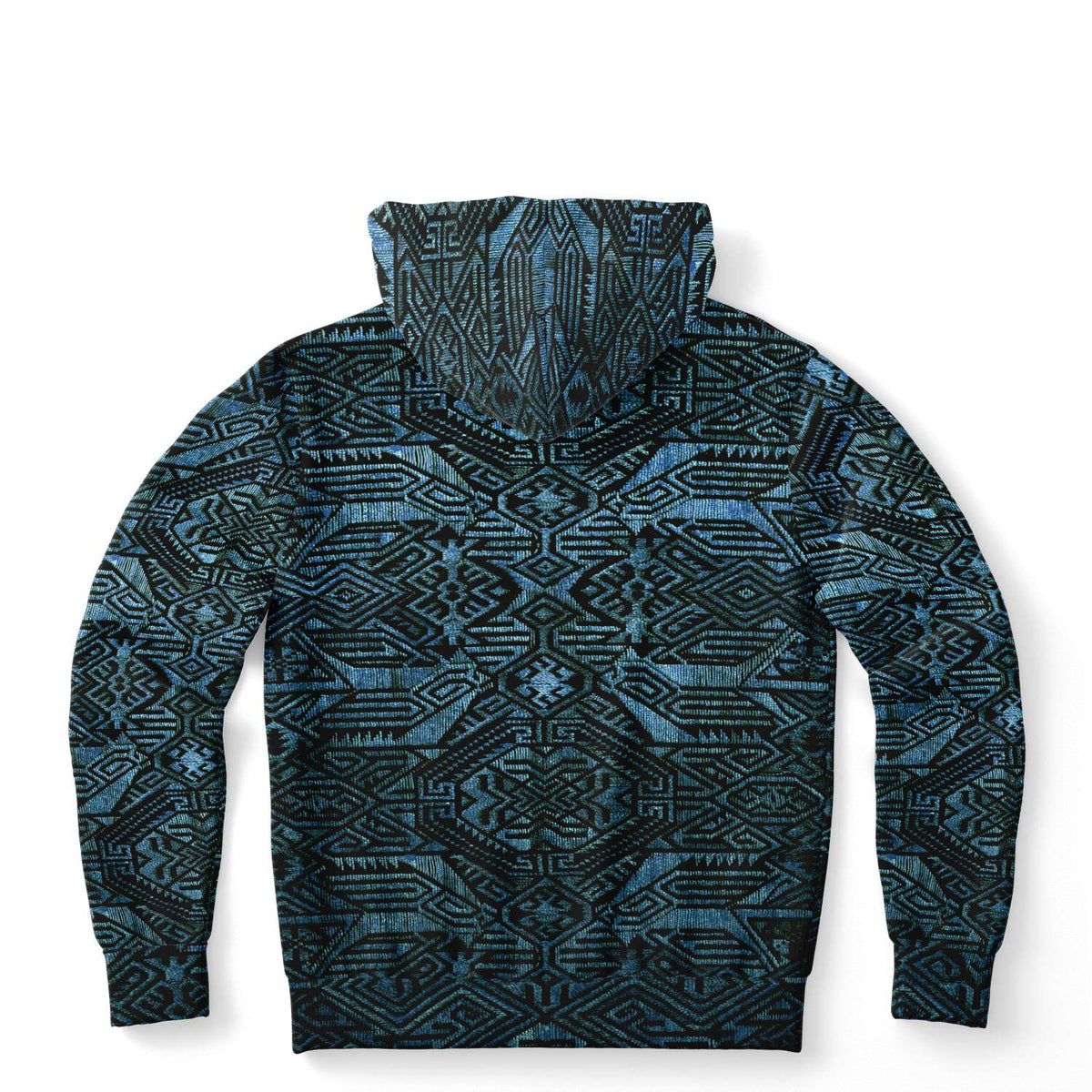 Modern Oceanic Ikat Pullover Hoodie, Inspired by Indonesian Textiles, Laos Culture, Hmong Sweaters, Thailand, and India
