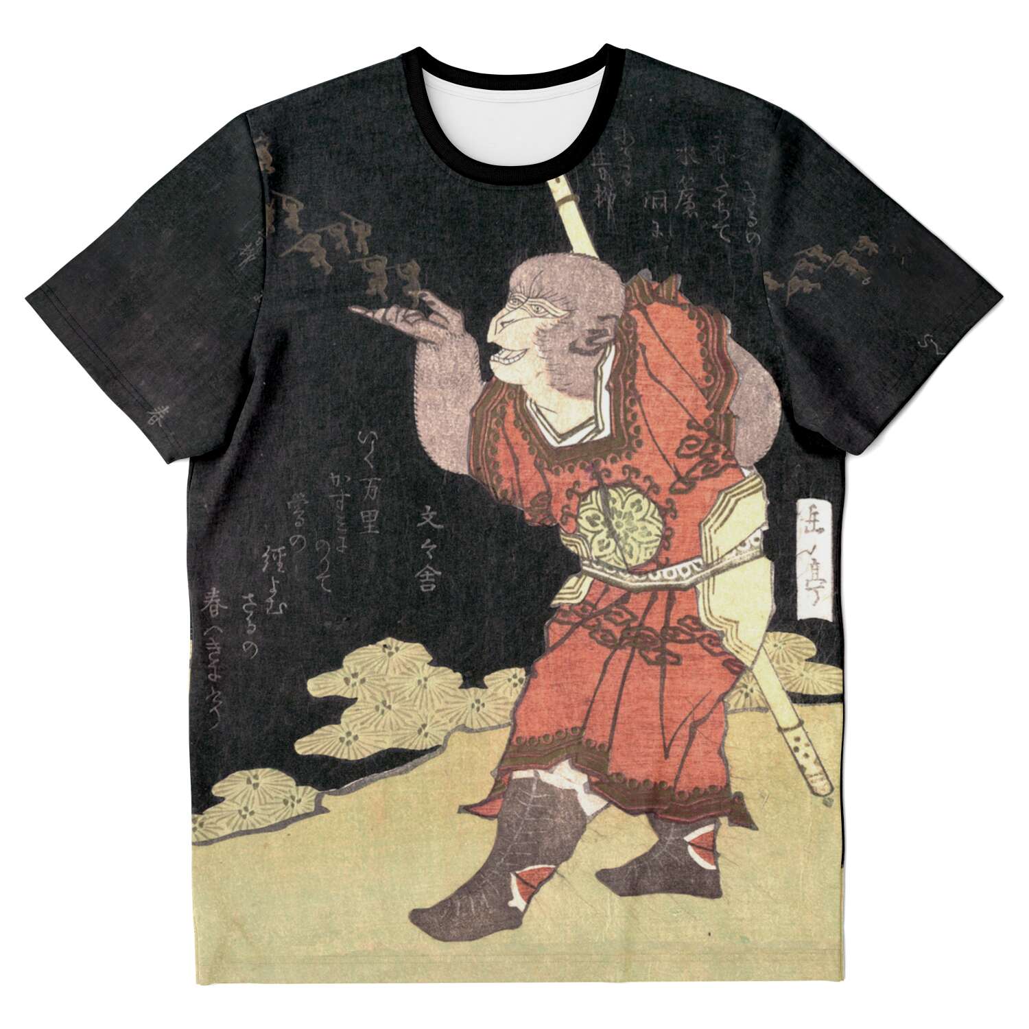 AOP T-Shirt XS Monkey King Shirt  | Songokū (Sun Wukong) Vintage Chinese Mythology Graphic Tee T-Shirt