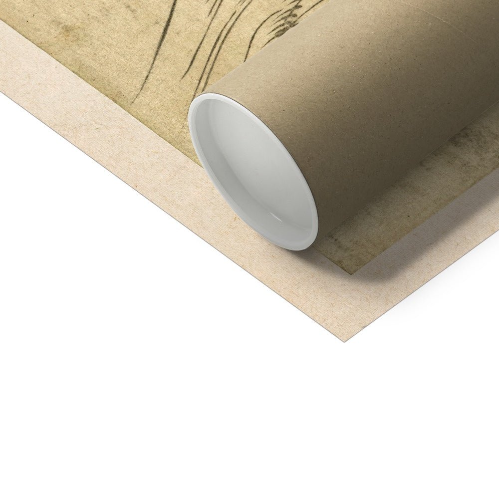 New Monkey and the Tortoise - Hiroshige Utagawa, Antique Japanese Woodblock | Asian Cute Friends Kawaii Vintage Ape Ukiyo-e Fine Art Print