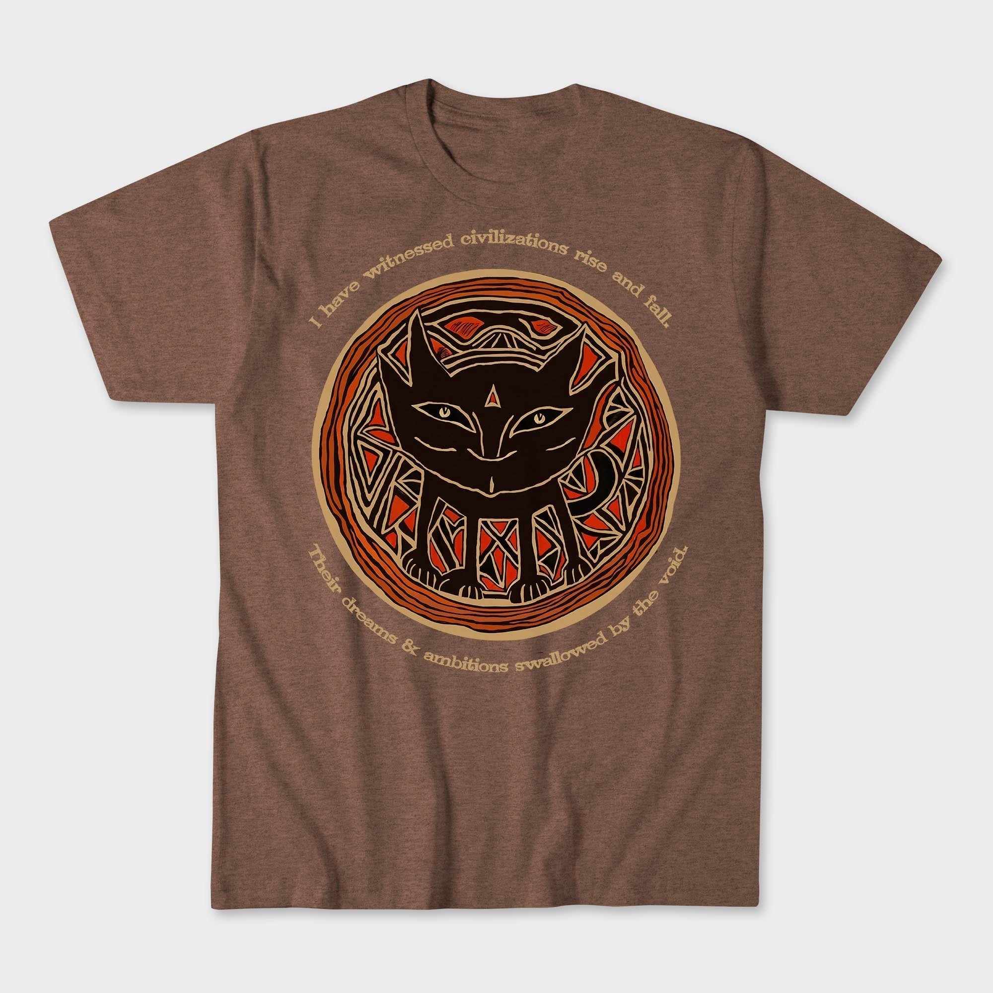 T-Shirts XS / Dark Grey Heather Nihilist Cat Existential Dread Tee | Morbid Cute, Dark Humor, Funny Existential Crisis Art T-Shirt