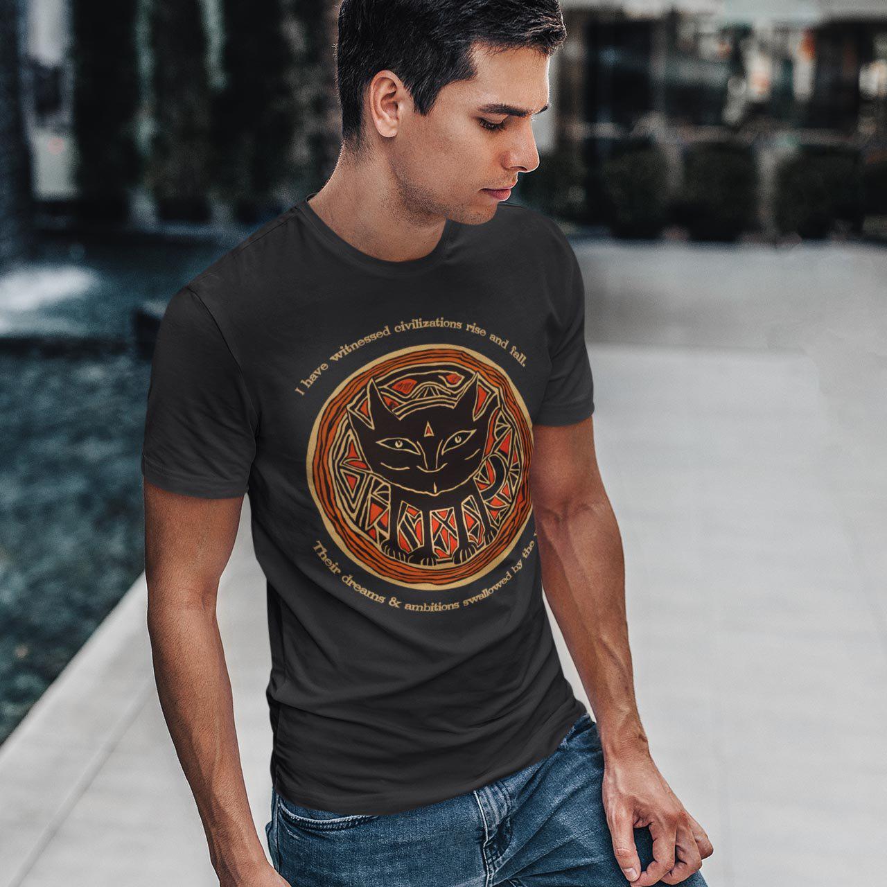 Nihilist Cat Existential Dread Tee | Morbid Cute, Dark Humor, Funny Existential Crisis Art T-Shirt