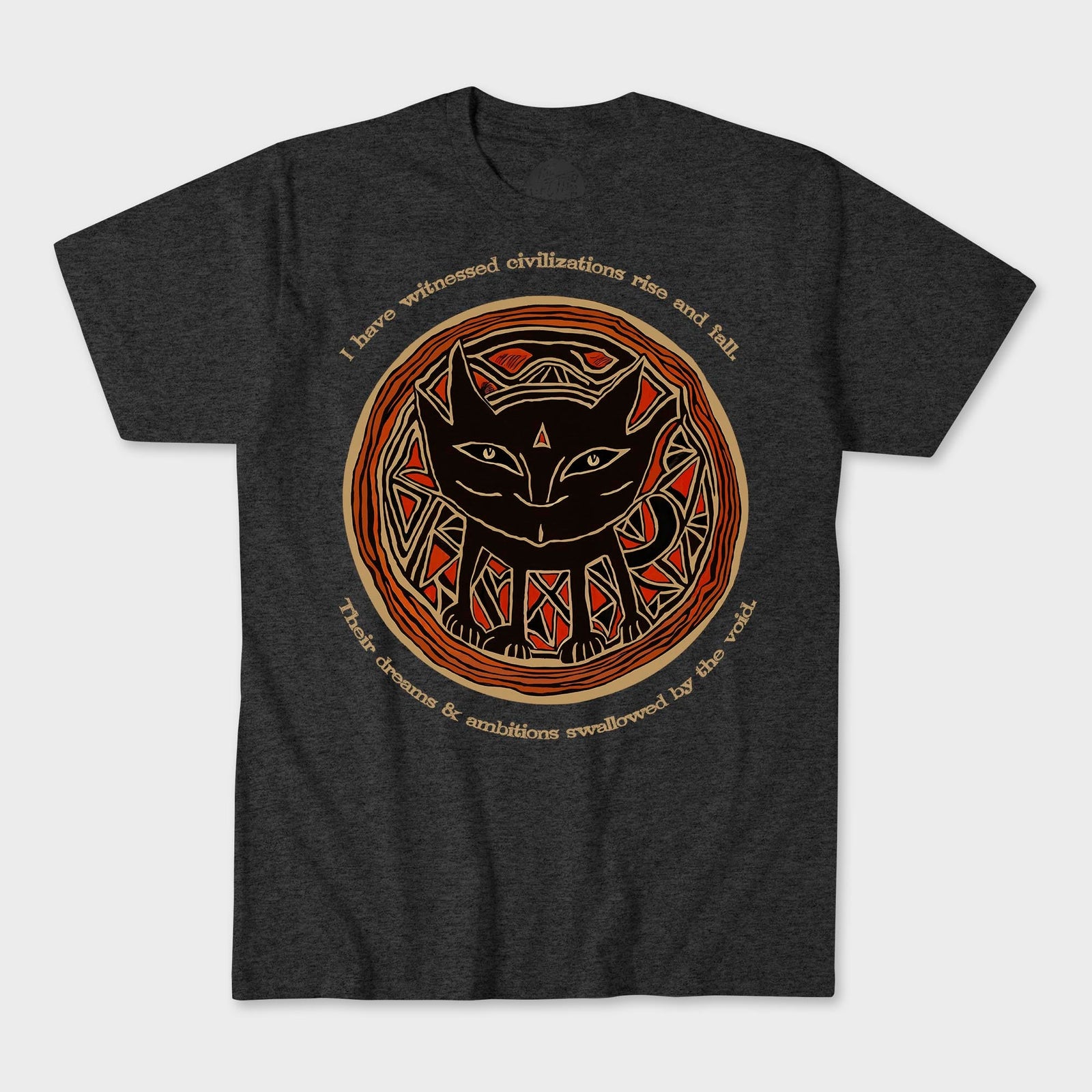 Nihilist Cat Existential Dread Tee | Morbid Cute, Dark Humor, Funny Existential Crisis Art T-Shirt