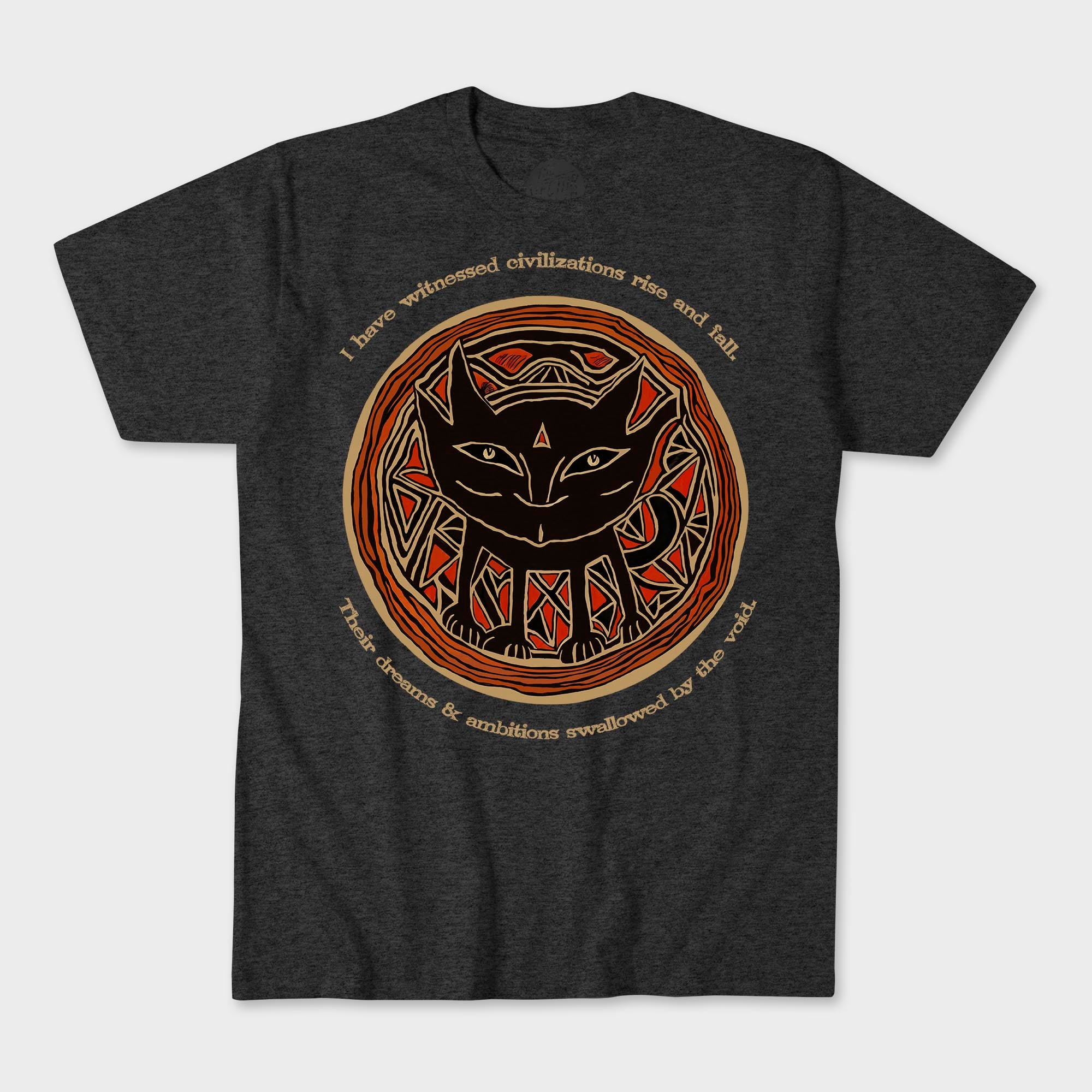 T-Shirts XS / Dark Grey Heather Nihilist Cat Existential Dread Tee | Morbid Cute, Dark Humor, Funny Existential Crisis Art T-Shirt