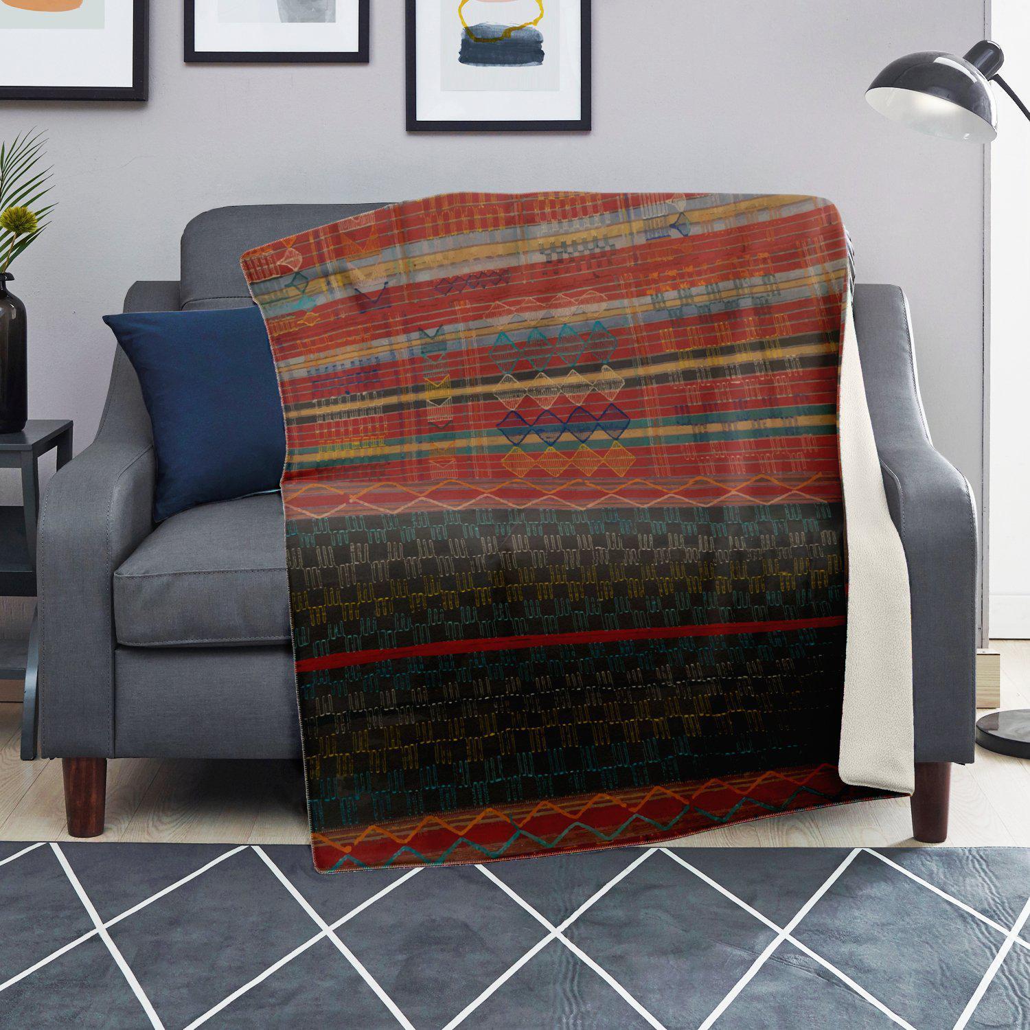 NUPE CEREMONIAL-CLOTH DESIGN | Sherpa Fleece Blanket