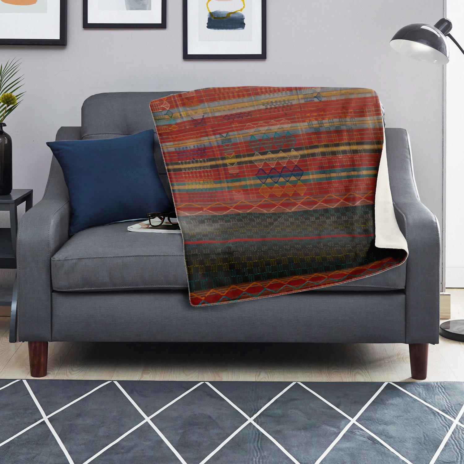 NUPE CEREMONIAL-CLOTH DESIGN | Sherpa Fleece Blanket