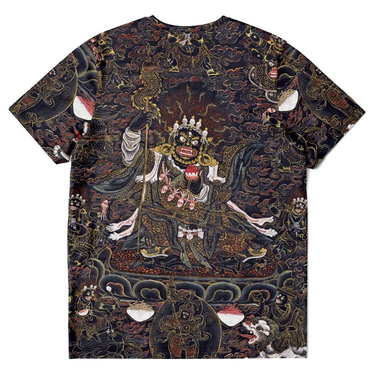 Nyingma Mahakala Tibetan Wrathful Deity | Buddhist Spiritual Protector Dharma Warrior Art | Vintage All-Over-Print T-Shirt