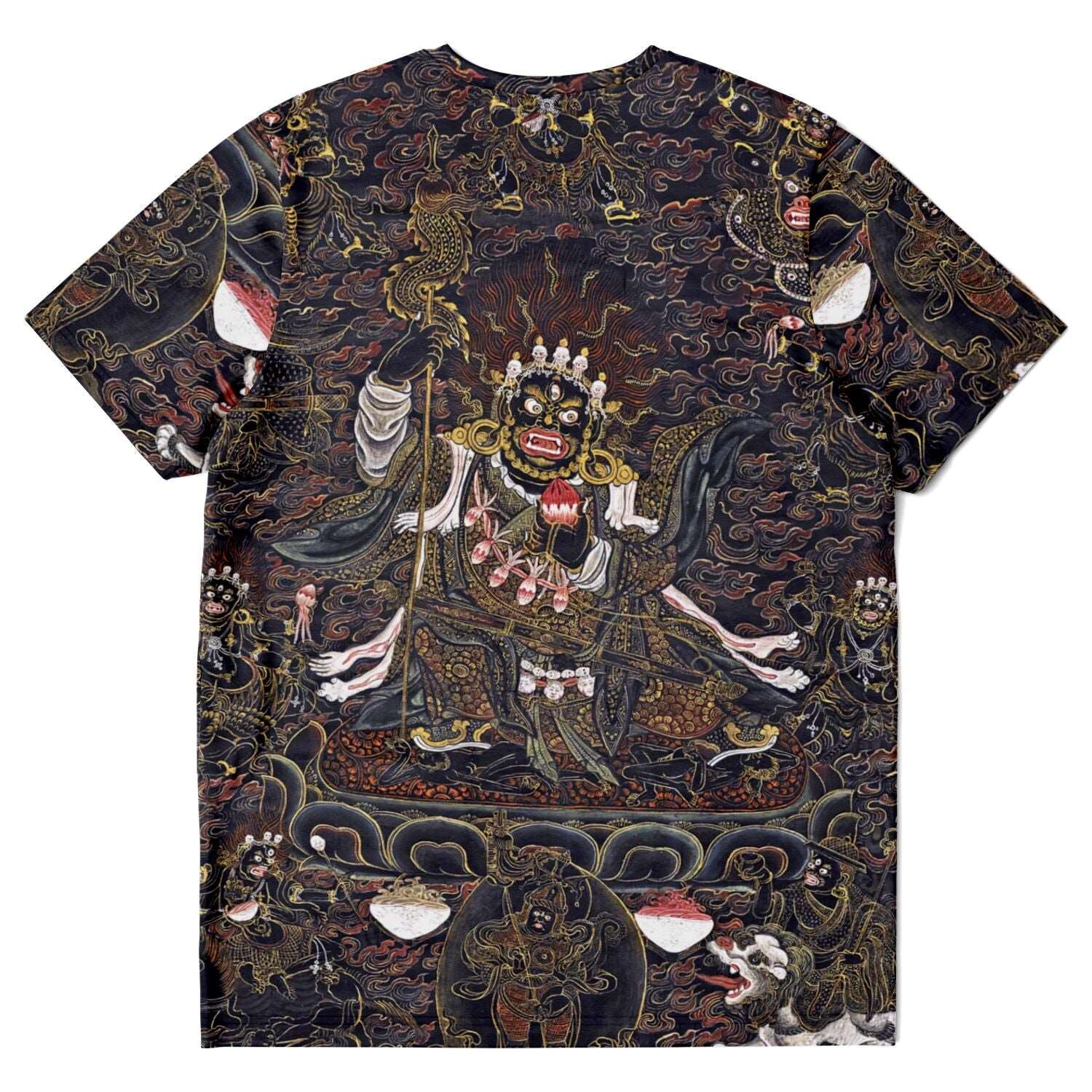 Nyingma Mahakala Tibetan Wrathful Deity | Buddhist Spiritual Protector Dharma Warrior Art | Vintage All-Over-Print T-Shirt