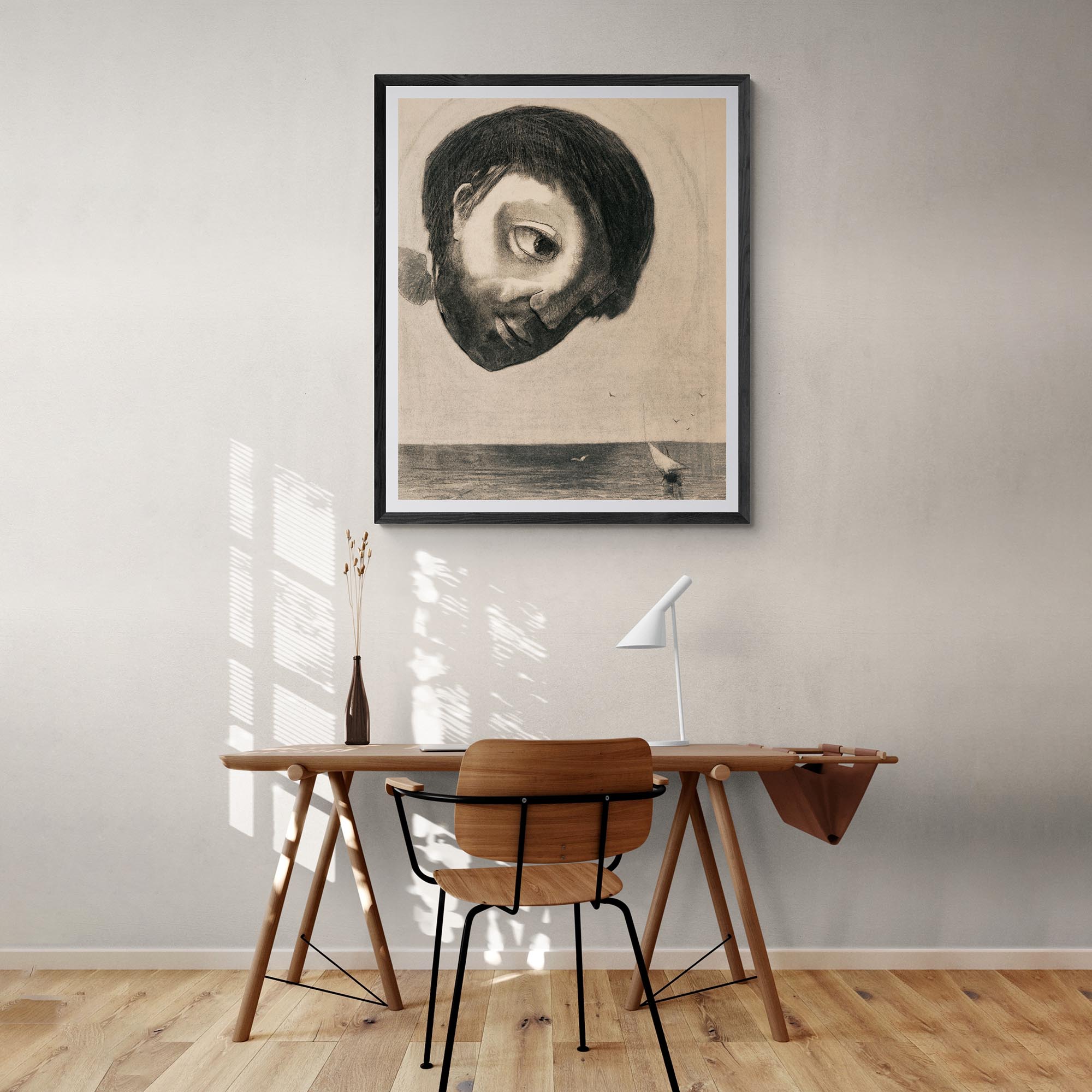 Odilon Redon: The Guardian Spirit of the Water Symbolist Surreal Antique Fine Art Print