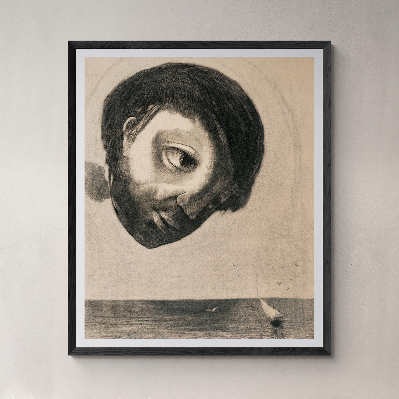 Odilon Redon: The Guardian Spirit of the Water Symbolist Surreal Antique Fine Art Print