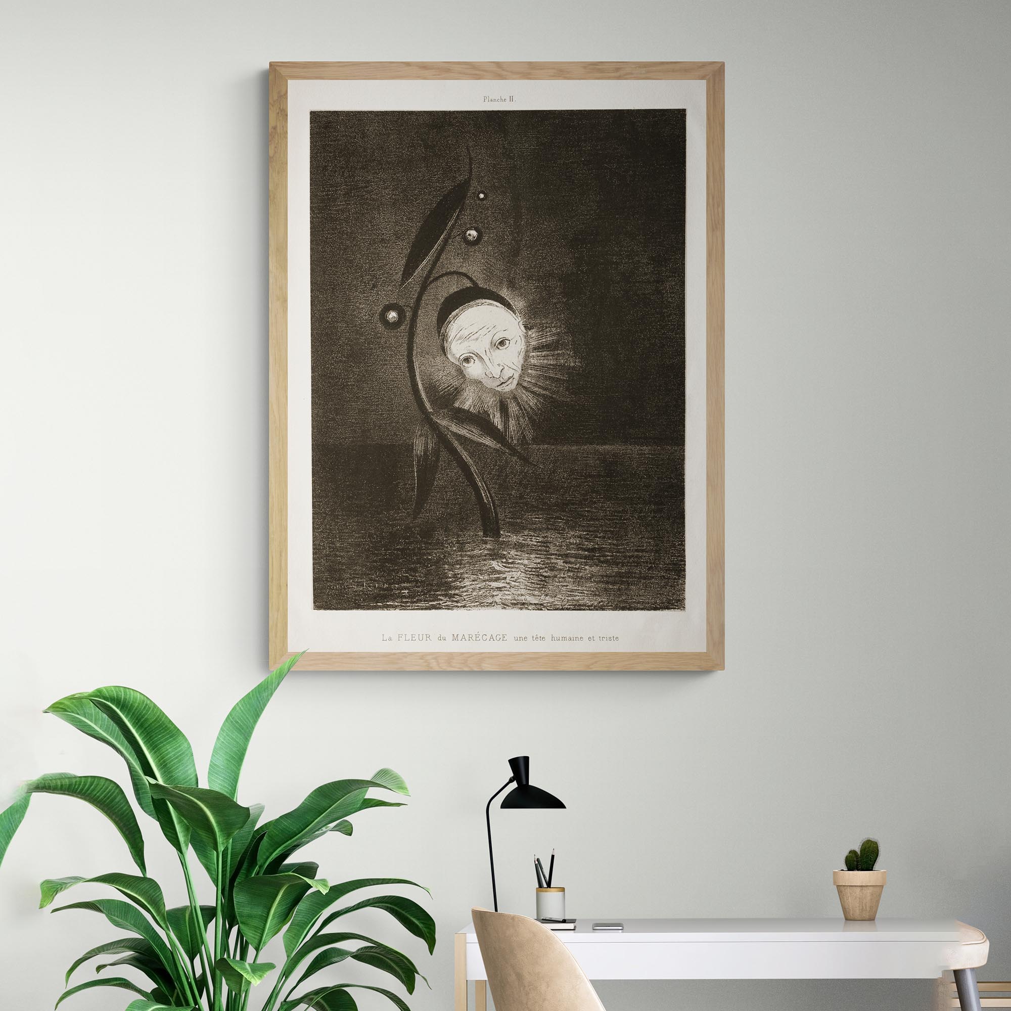 giclee Odilon Redon: The Marsh Flower and a Sad Head Giclée Fine Art Print