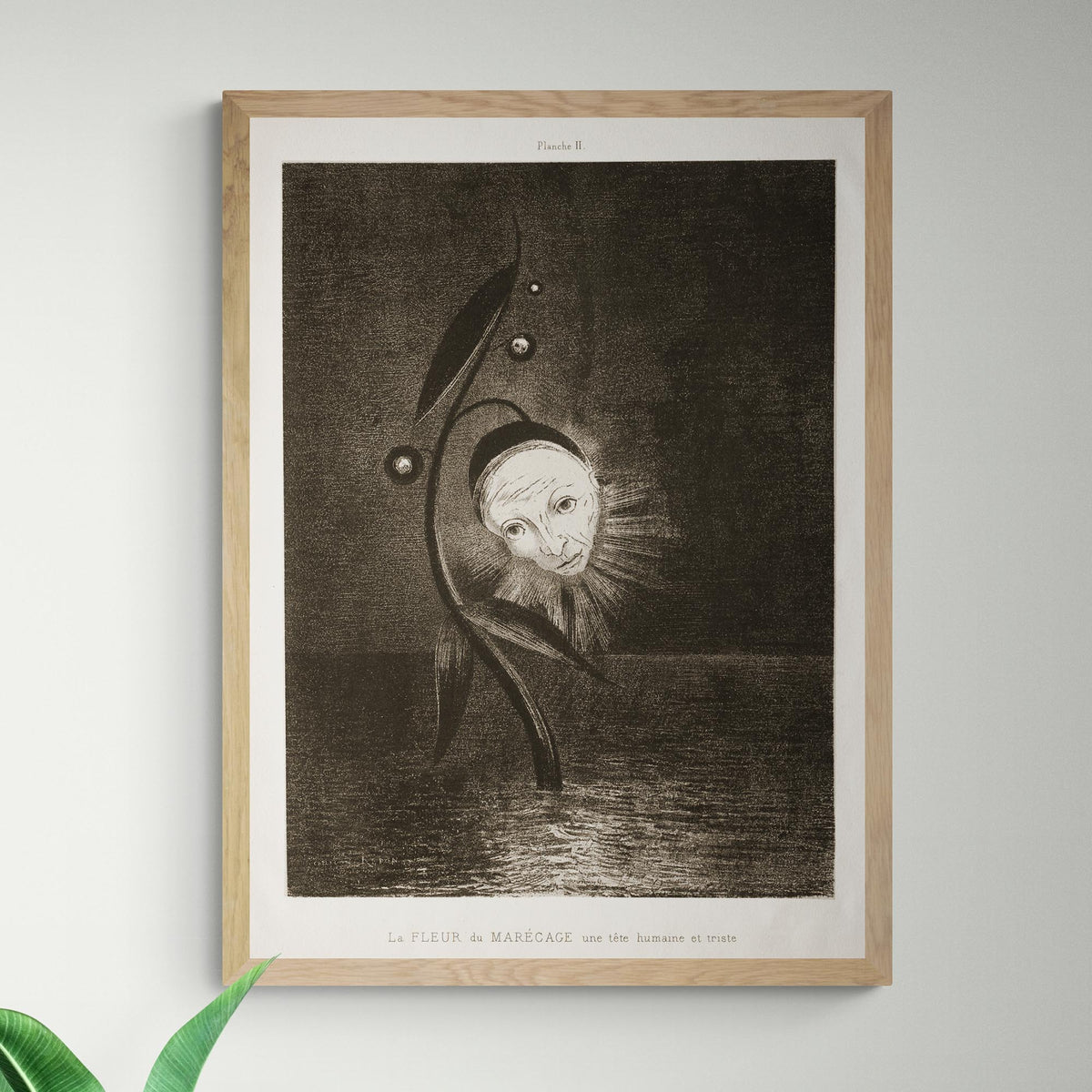 giclee 6&quot;x8&quot; Odilon Redon: The Marsh Flower and a Sad Head Giclée Fine Art Print