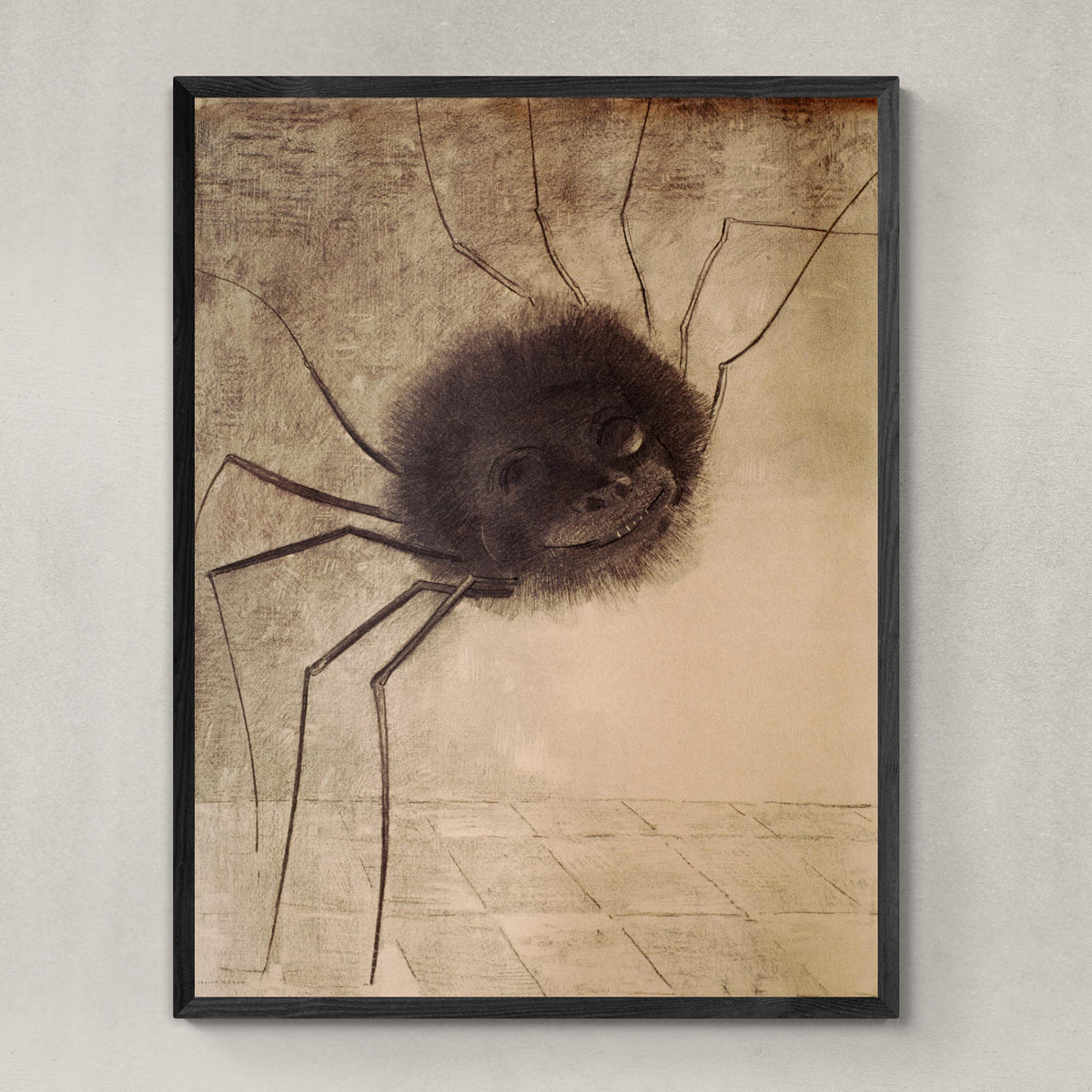 Fine art 6&quot;x8&quot; Odilon Redon: The Smiling Spider Symbolist | Dark Art Fantasy Surreal Vintage Fine Art Print