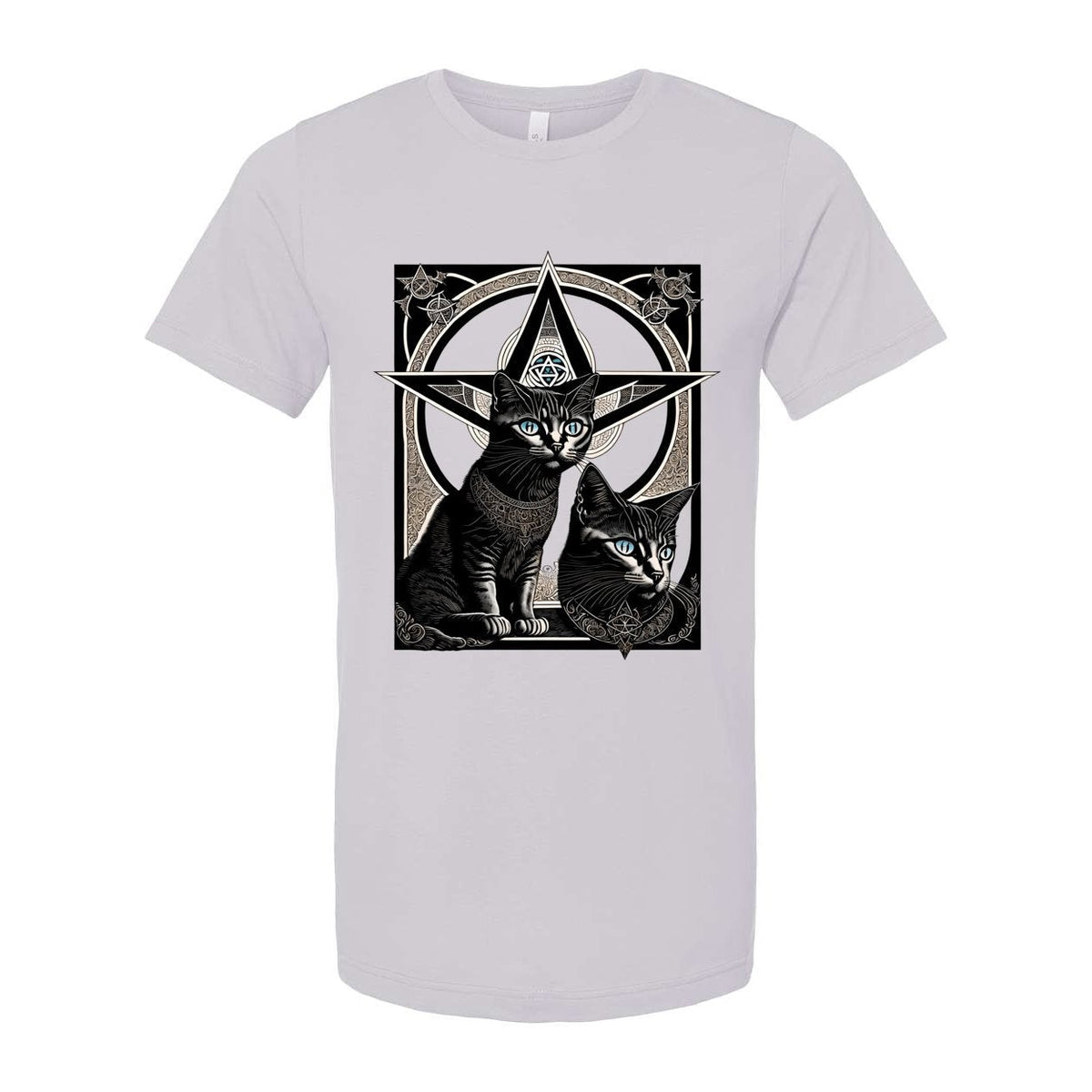 Pagan & Wiccan Kittens | Magical Druid Cats | Nature Spirituality, Earth and Sky | Pet Lover Wisdom Healing Graphic Art T-Shirt