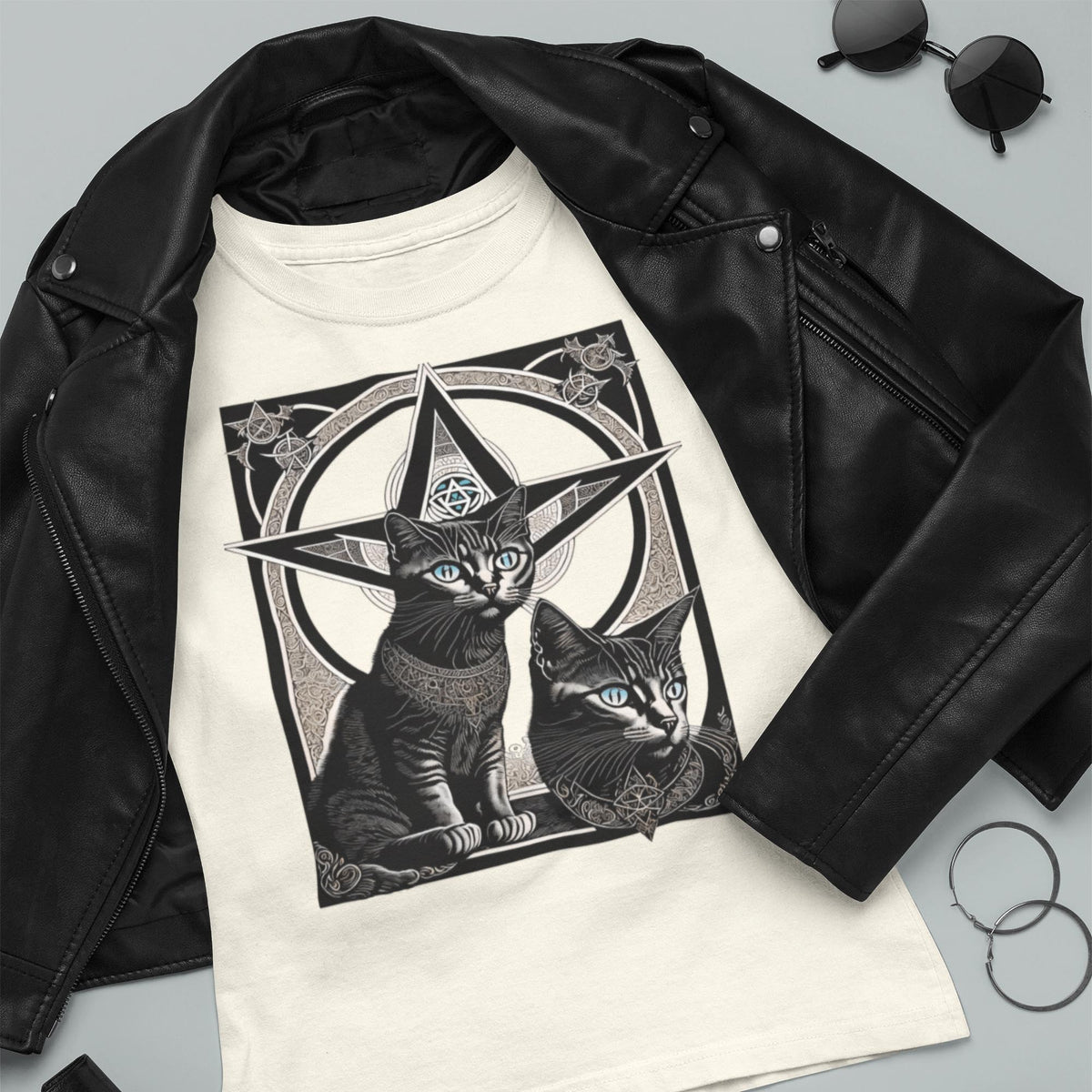 Pagan &amp; Wiccan Kittens | Magical Druid Cats | Nature Spirituality, Earth and Sky | Pet Lover Wisdom Healing Graphic Art T-Shirt