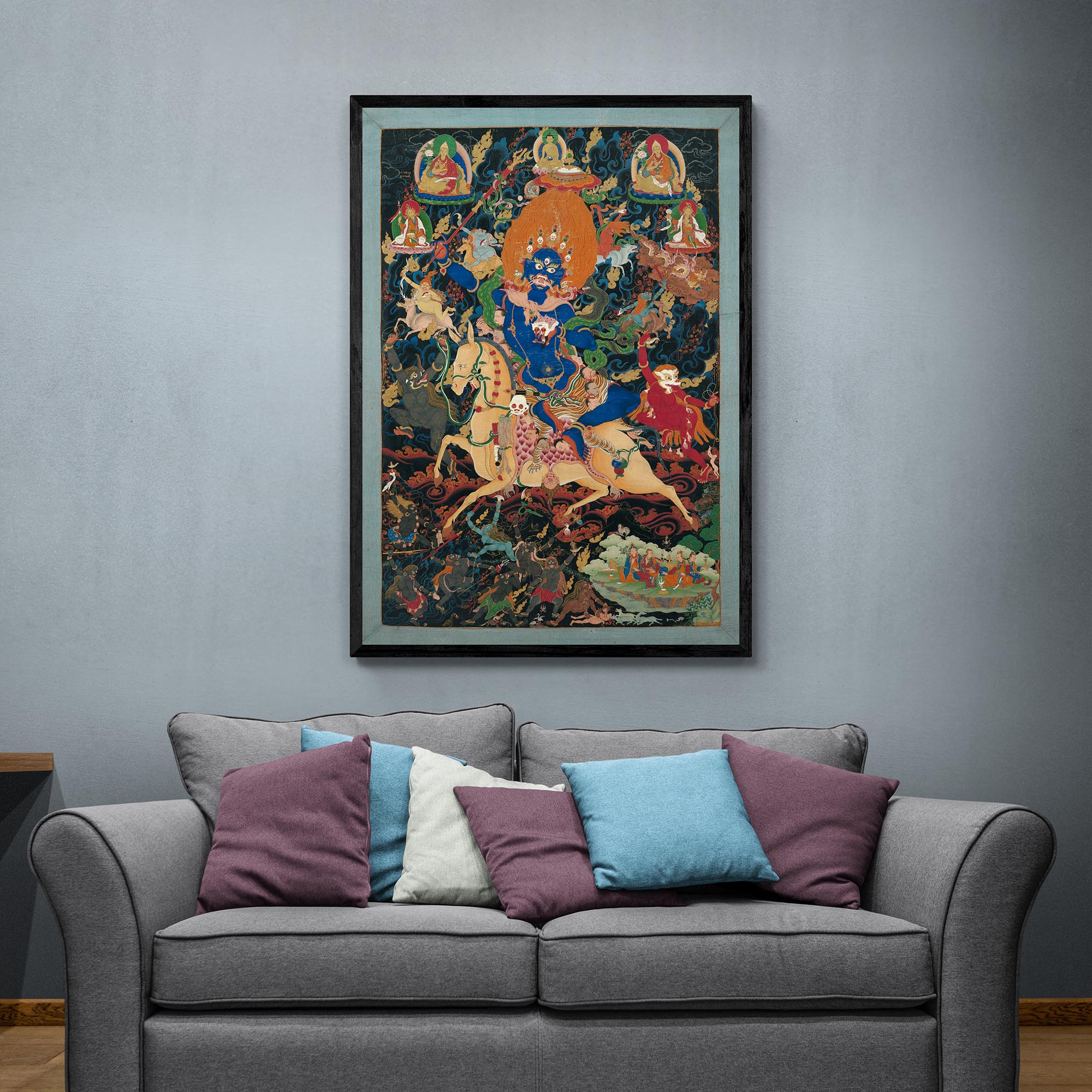 giclee Palden Lhamo ("Glorious Goddess") Giclée Tibetan Buddhist Nepal Deity Feminist Thangka Vajrayana Vintage Fine Art Print