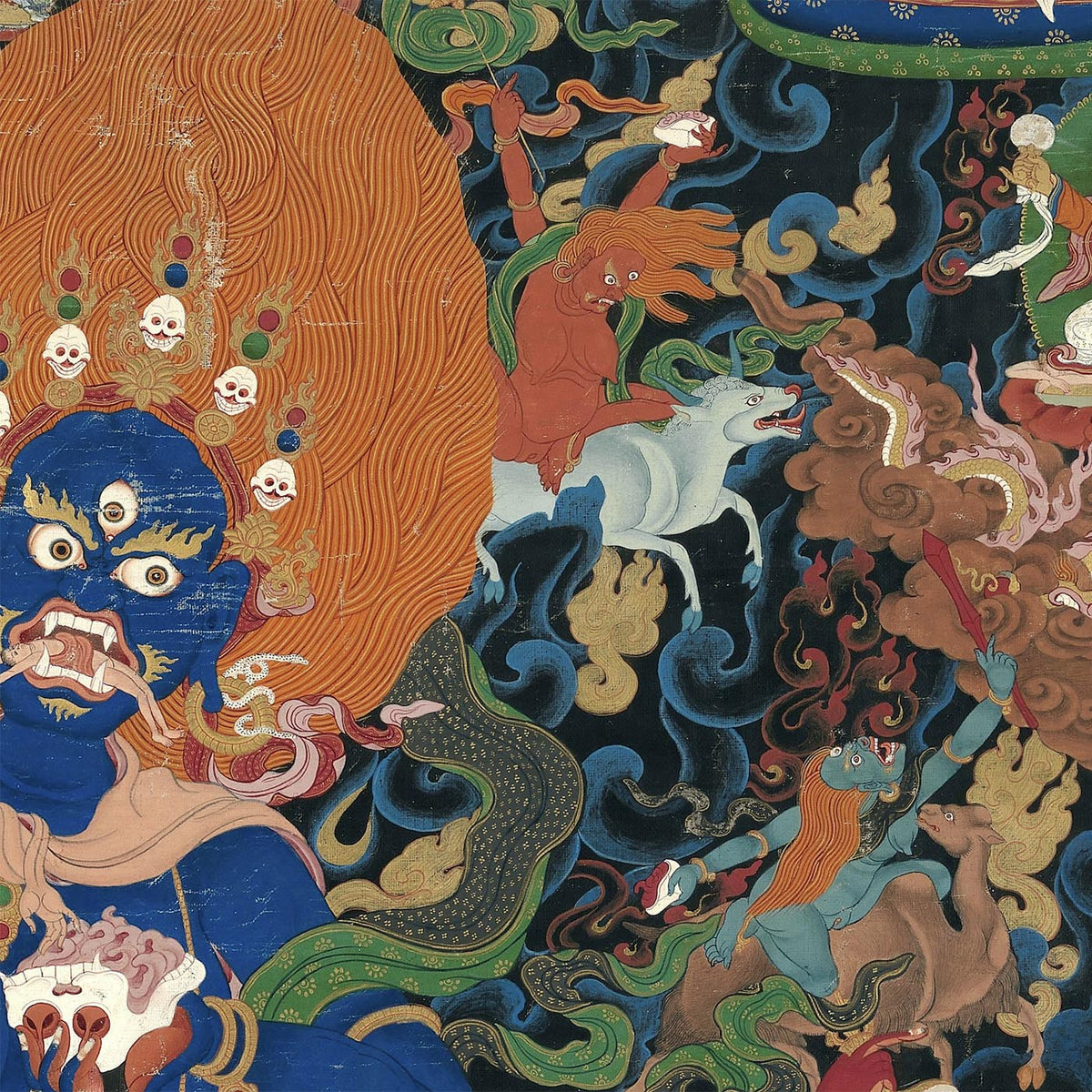 Palden Lhamo Thangka, "Glorious Goddess" Tibetan Thangka Trippy T-Shirt