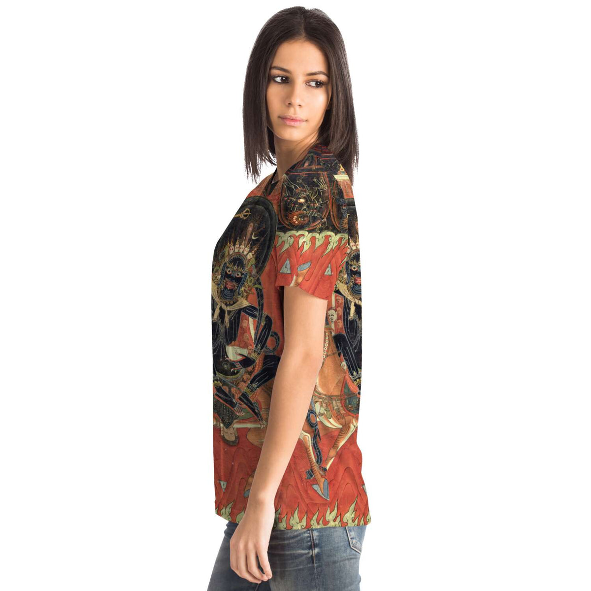 Palden Lhamo, Vajrayana Deity, Tibetan Thangka Buddhist Dakini Yogini Sacred Antique Tantra Feminist Tantric Vintage T-Shirt Tee