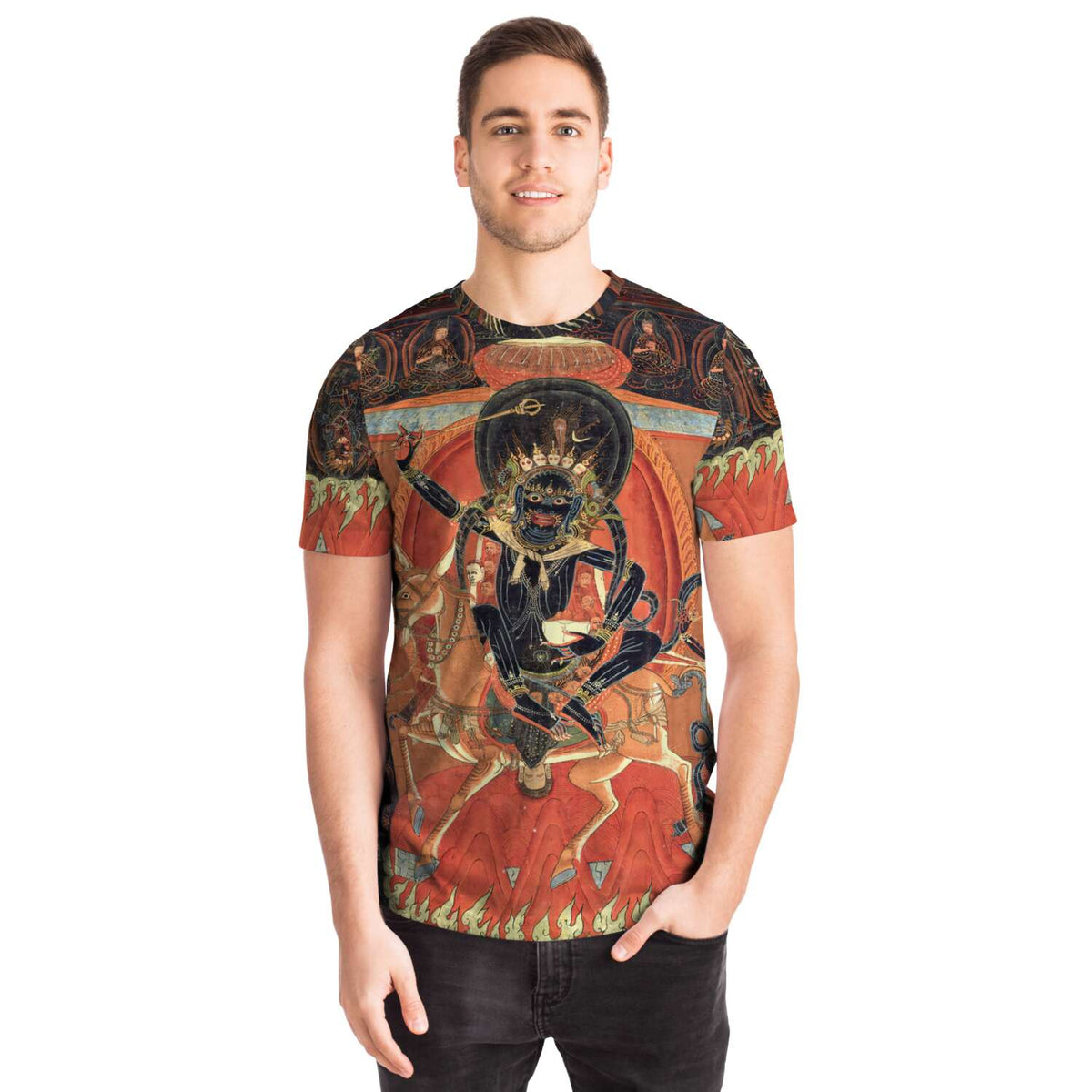 Palden Lhamo, Vajrayana Deity, Tibetan Thangka Buddhist Dakini Yogini Sacred Antique Tantra Feminist Tantric Vintage T-Shirt Tee