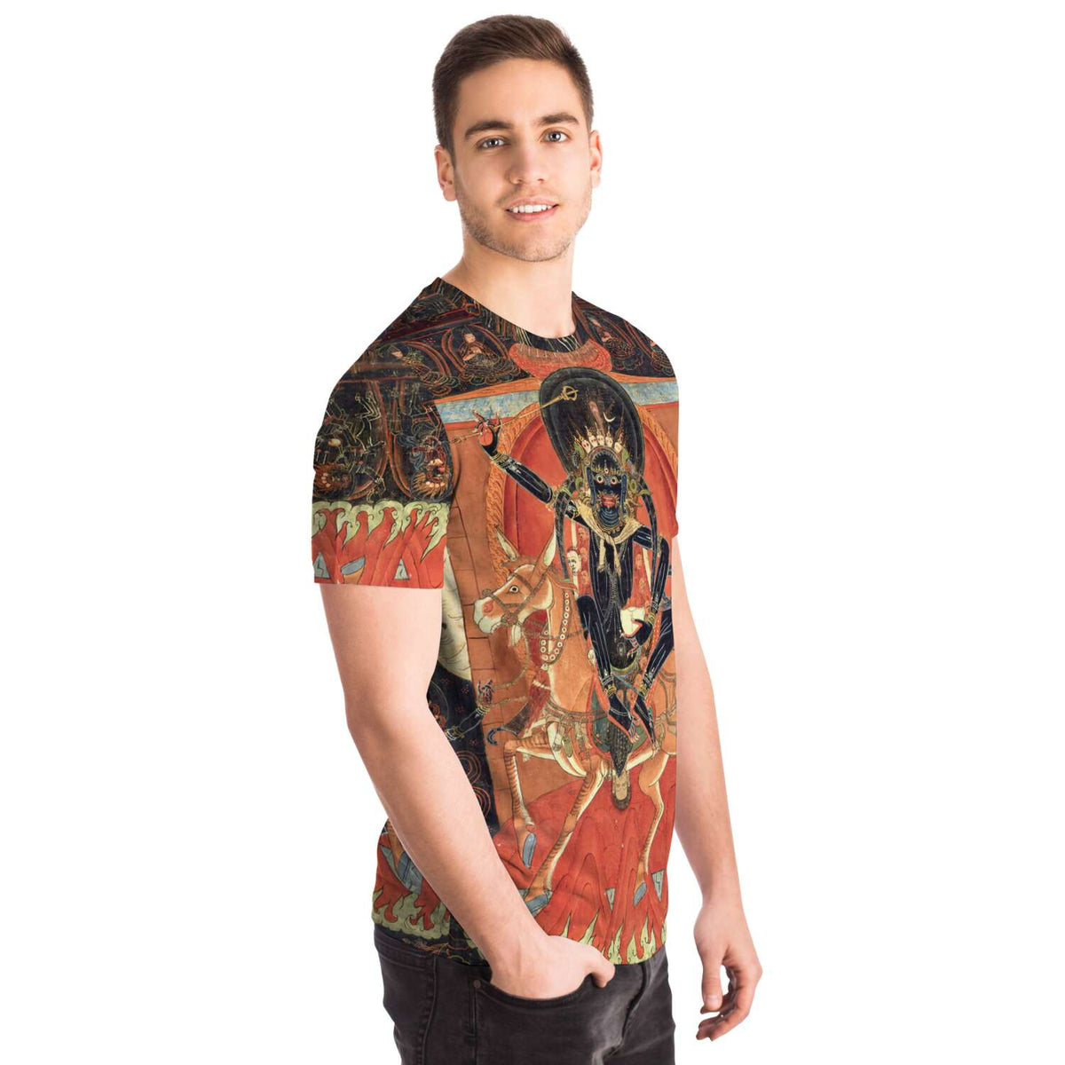 Palden Lhamo, Vajrayana Deity, Tibetan Thangka Buddhist Dakini Yogini Sacred Antique Tantra Feminist Tantric Vintage T-Shirt Tee