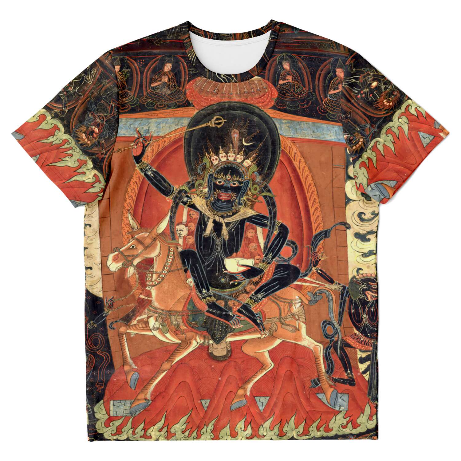 T-shirt XS Palden Lhamo, Vajrayana Deity, Tibetan Thangka Buddhist Dakini Yogini Sacred Antique Tantra Feminist Tantric Vintage T-Shirt Tee