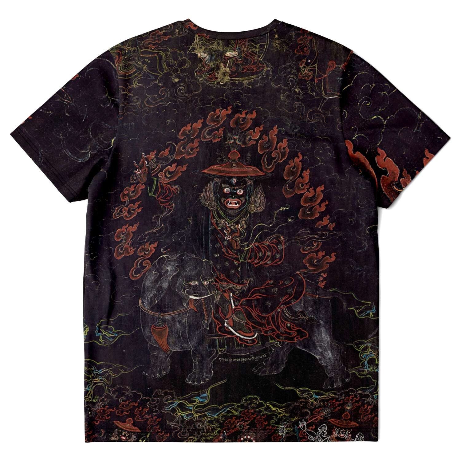 T-shirt Pehar Gyalpo Tibetan Thangka Vintage Buddhist Vajrayana Graphic Art T-Shirt Tee