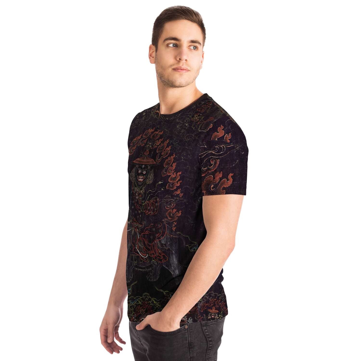 Pehar Gyalpo Tibetan Thangka Vintage Buddhist Vajrayana Graphic Art T-Shirt Tee