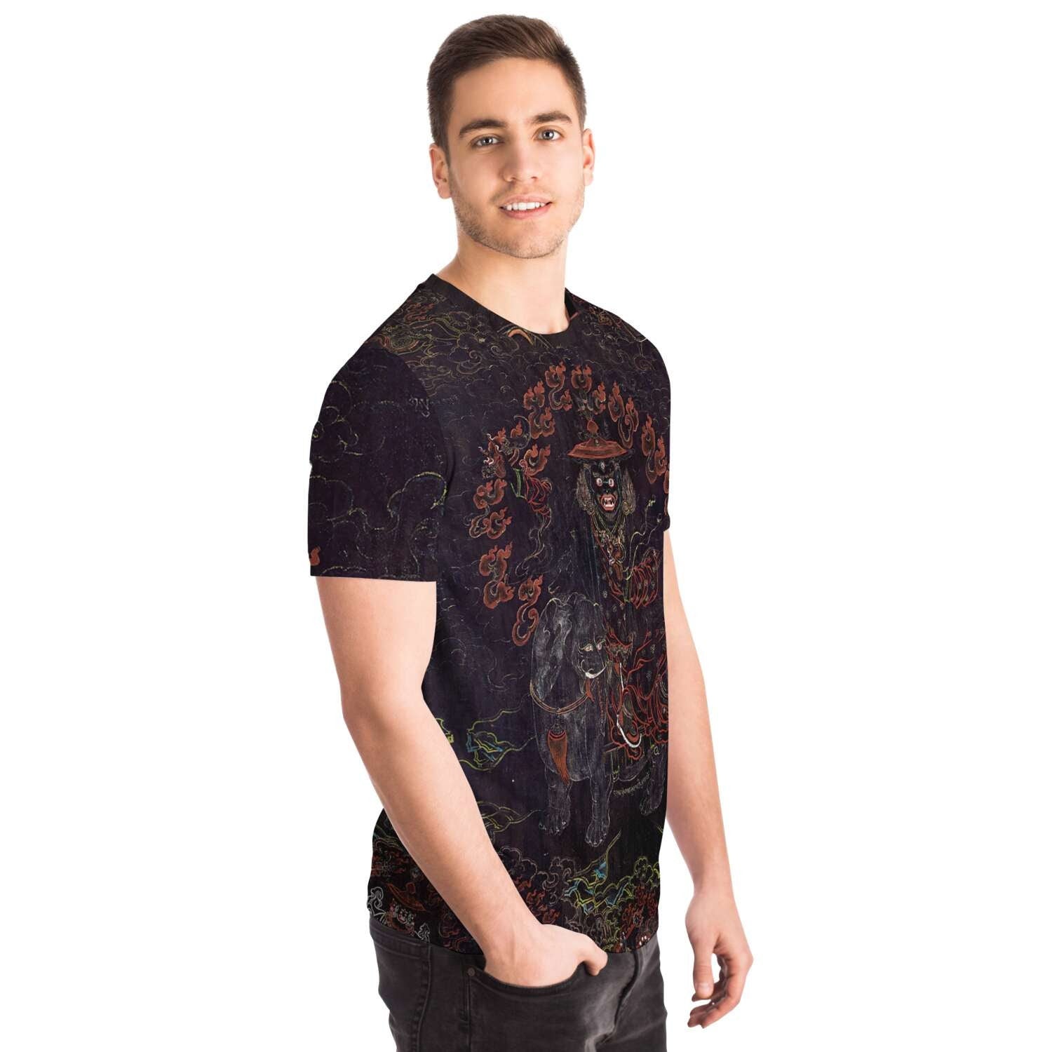 Pehar Gyalpo Tibetan Thangka Vintage Buddhist Vajrayana Graphic Art T-Shirt Tee