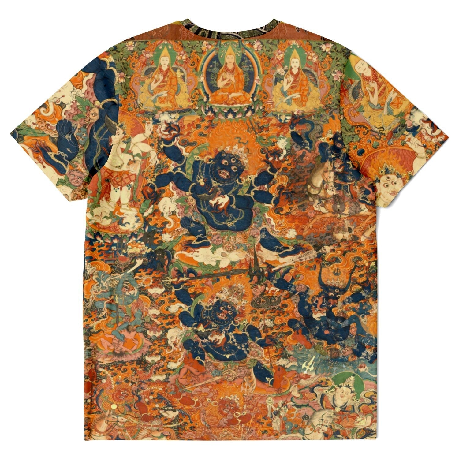 Protection and Empowerment: Four-Arm Mahakala & Six-Arm Mahakala Sacred Tibetan Buddhism Vintage Graphic Art T-Shirt