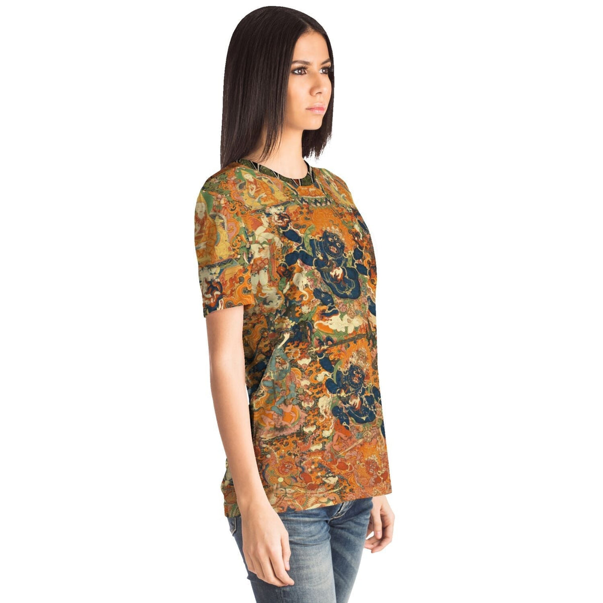 Protection and Empowerment: Four-Arm Mahakala & Six-Arm Mahakala Sacred Tibetan Buddhism Vintage Graphic Art T-Shirt